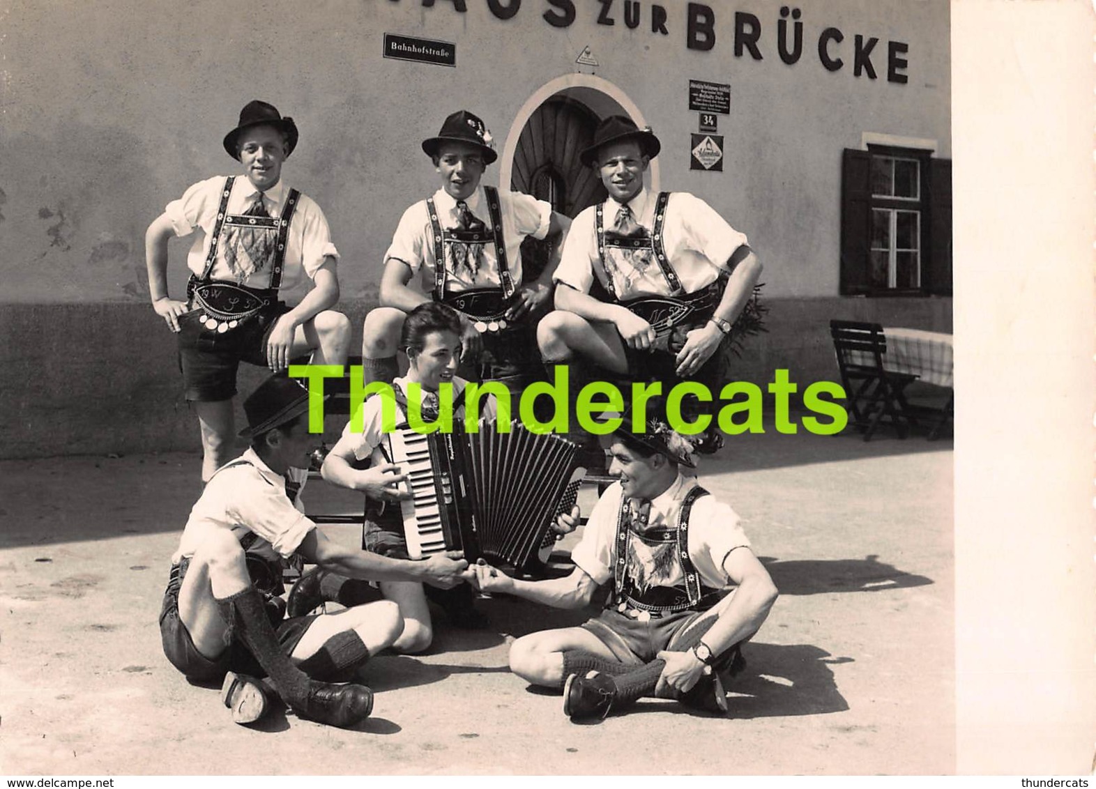 CPA CARTE DE PHOTO FOTOKARTE TIROL ZIRL LEDERHOSEN ACCORDEON GAY - Zirl