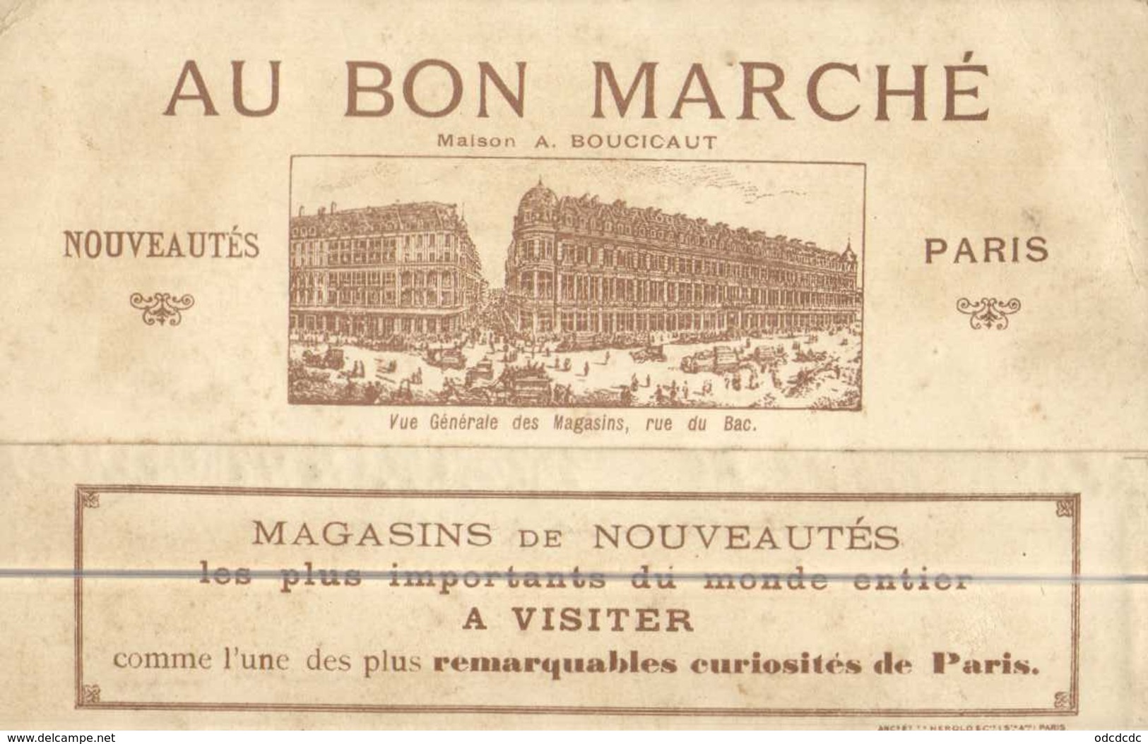 Carte à Syteme AU BON MARCHE Voiture Policier  2 VuesRV Au Bon Marché Paris Maison A Boucicaut - Cartoline Con Meccanismi