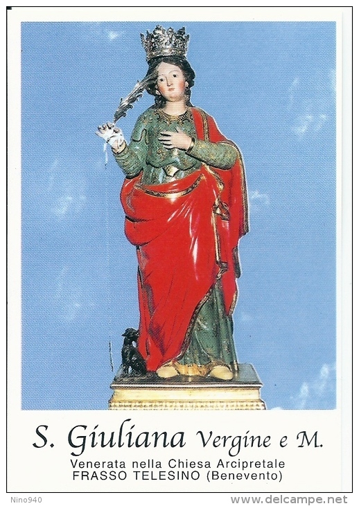 S. GIULIANA V. E M. - FRASSO TELESINO - (BN)  -  Mm.80 X 115 - SANTINO MODERNO - Religione & Esoterismo