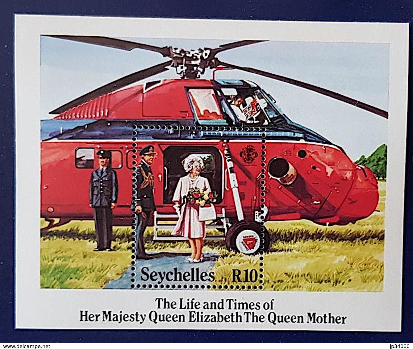 SEYCHELLES Helicoptere, Queen Elizabeth. Yvert BF 26. ** MNH - Hélicoptères