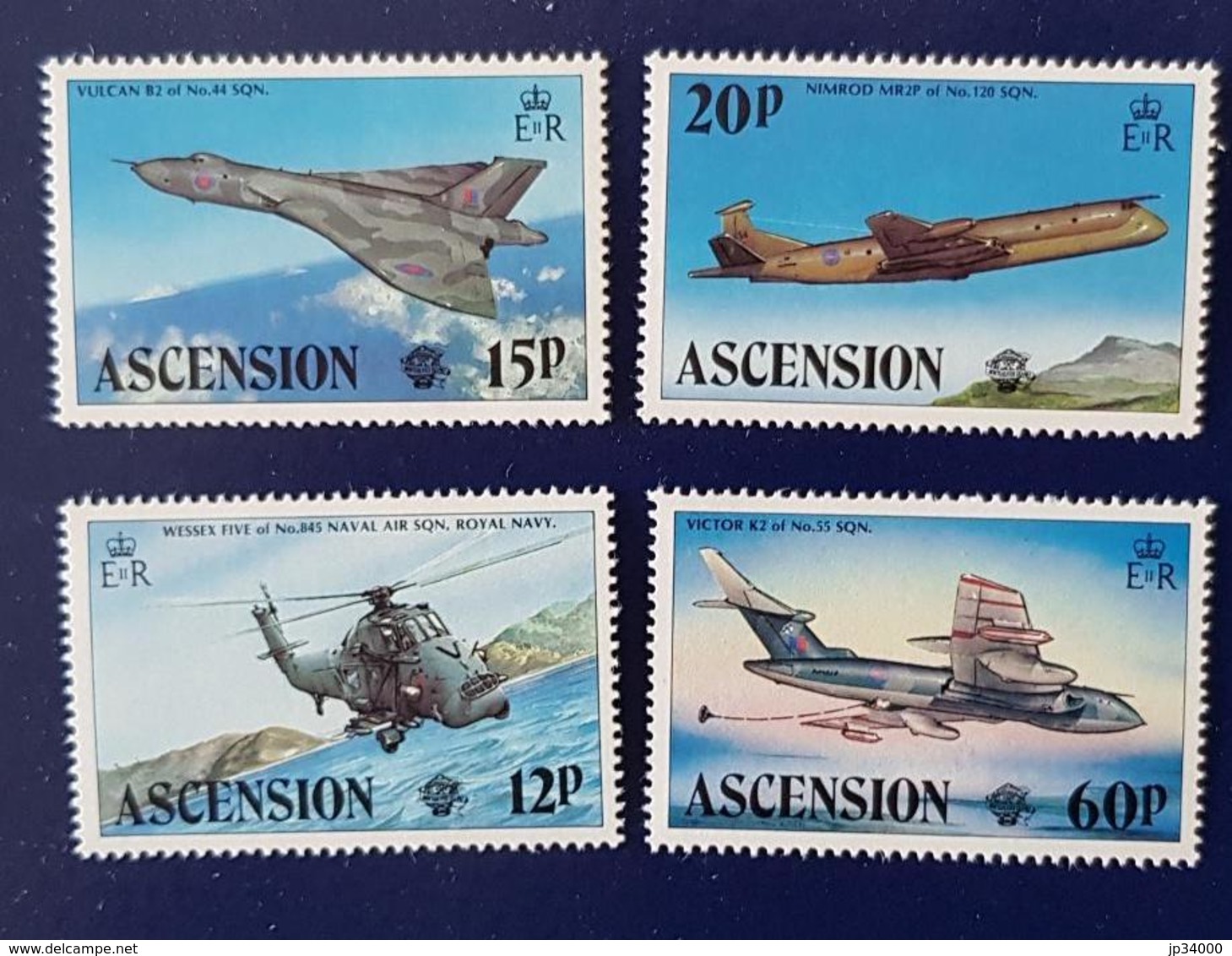 ASCENSION Helicoptere, Avions, Avioation Militaire. Yvert N°344/47 ** MNH - Hélicoptères