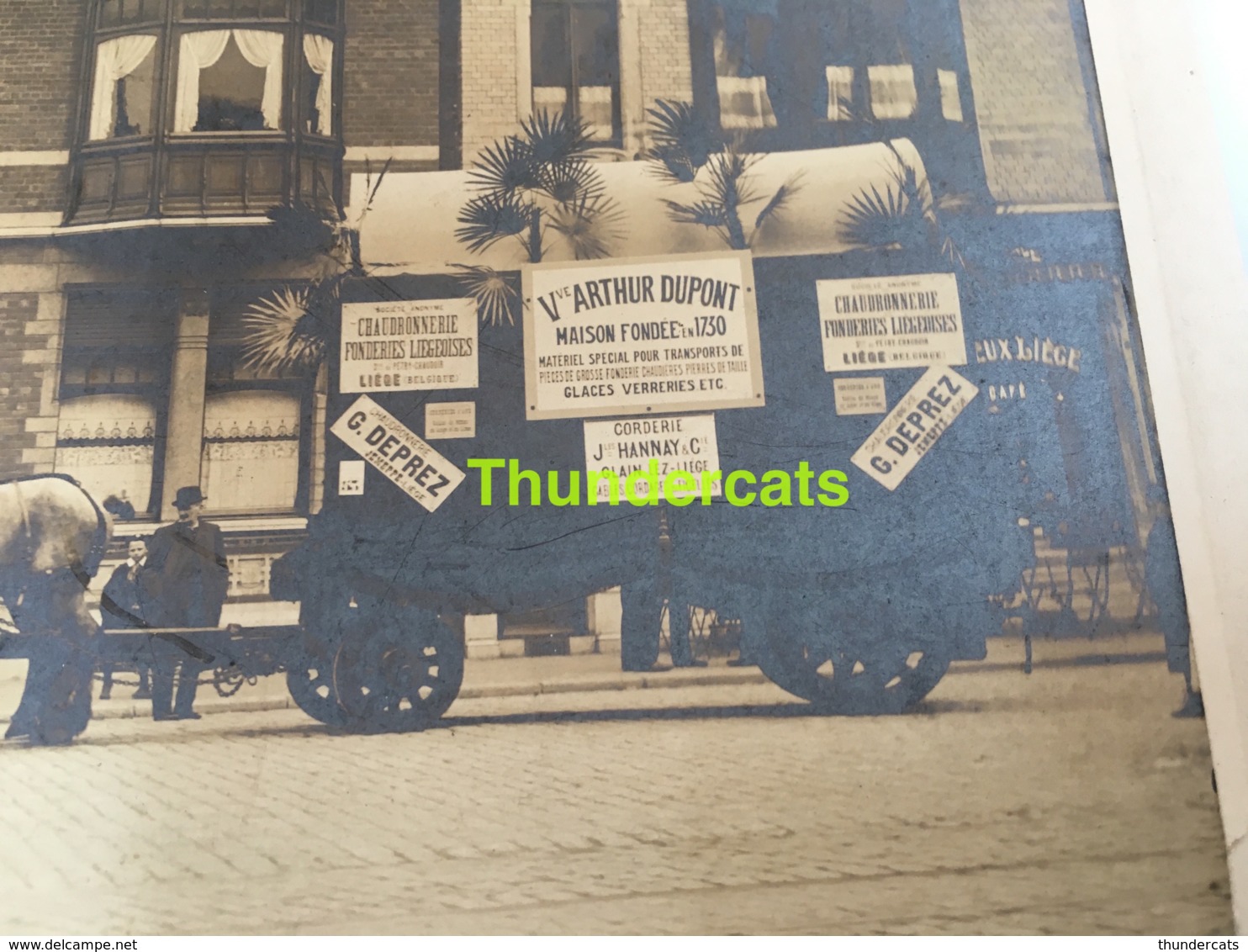 GRAND PHOTO DE CABINET JEMEPPE LIEGE ARTHUR DUPONT TRANSPORTS DEPREZ CHAUDRONNERIE CORDERIE GLAIN LEZ LIEGE 17 X 11,5 - Ancianas (antes De 1900)