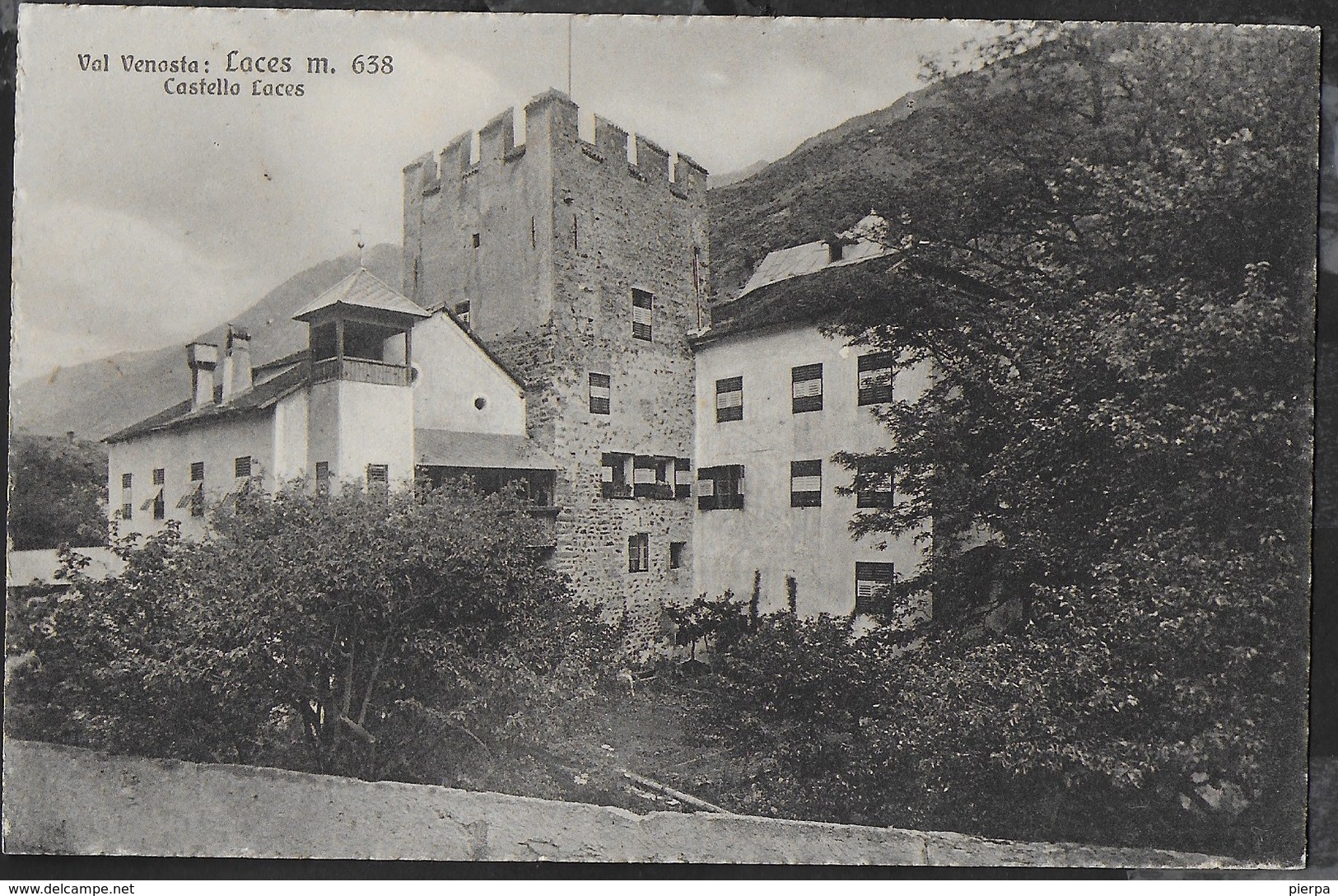 IL CASTELLO - LACES . VAL VENOSTA - EDIZ. FRANZL BOLZANO - FORMATO PICCOLO - VIAGGIATA DA LACES  ANNI '30 - Castles