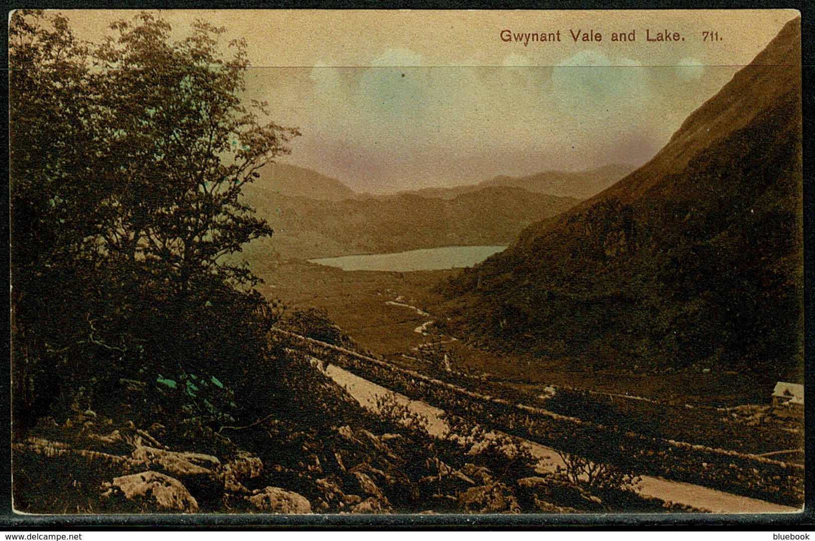 Ref 1299 - Early Postcard - Gwnant Vale & Lake Caernarvonshire Wales - Caernarvonshire