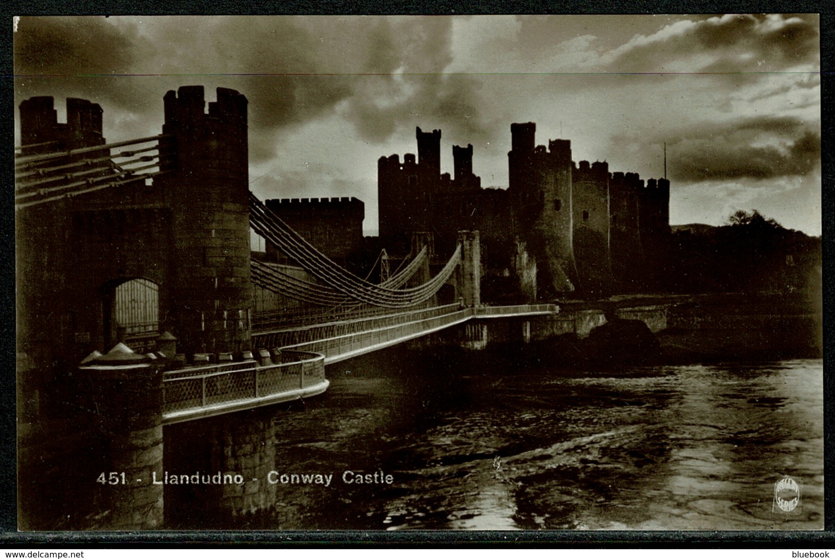 Ref 1299 - Early Real Photo Postcard - Llandudno - Conway Castle - Caernarvonshire Wales - Caernarvonshire