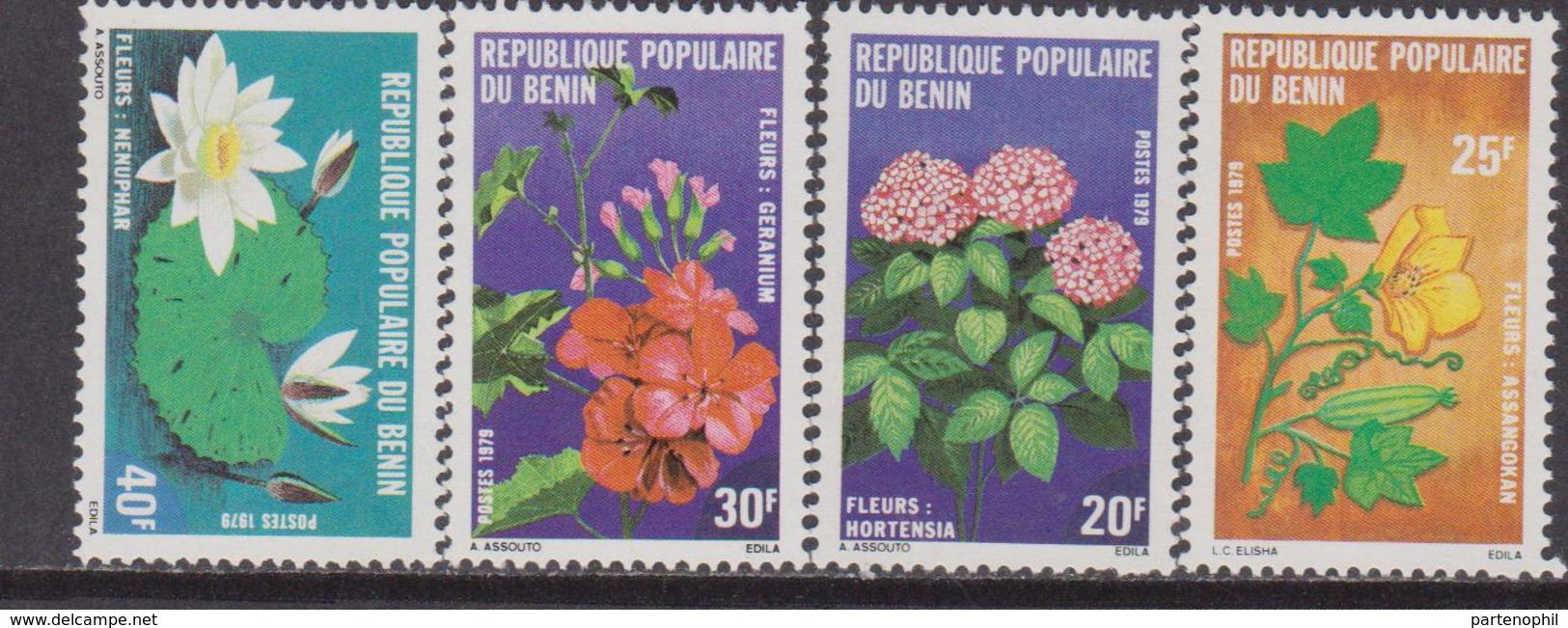 Benin 1982 Fiori Flowers Piante Flora Plants Nature MNH - Altri & Non Classificati