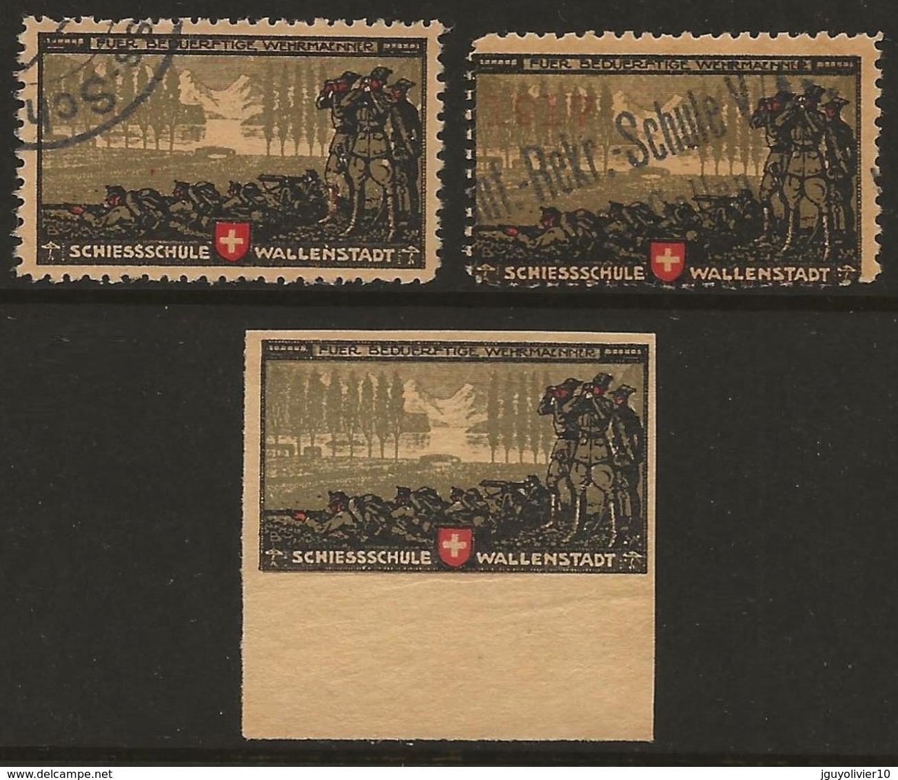 Suisse WWI Vignette Militaire Soldatenmarken VERSCHIEDENES / DIVERS 1914-18 Fine, Small Faults. Nice Group - Vignettes