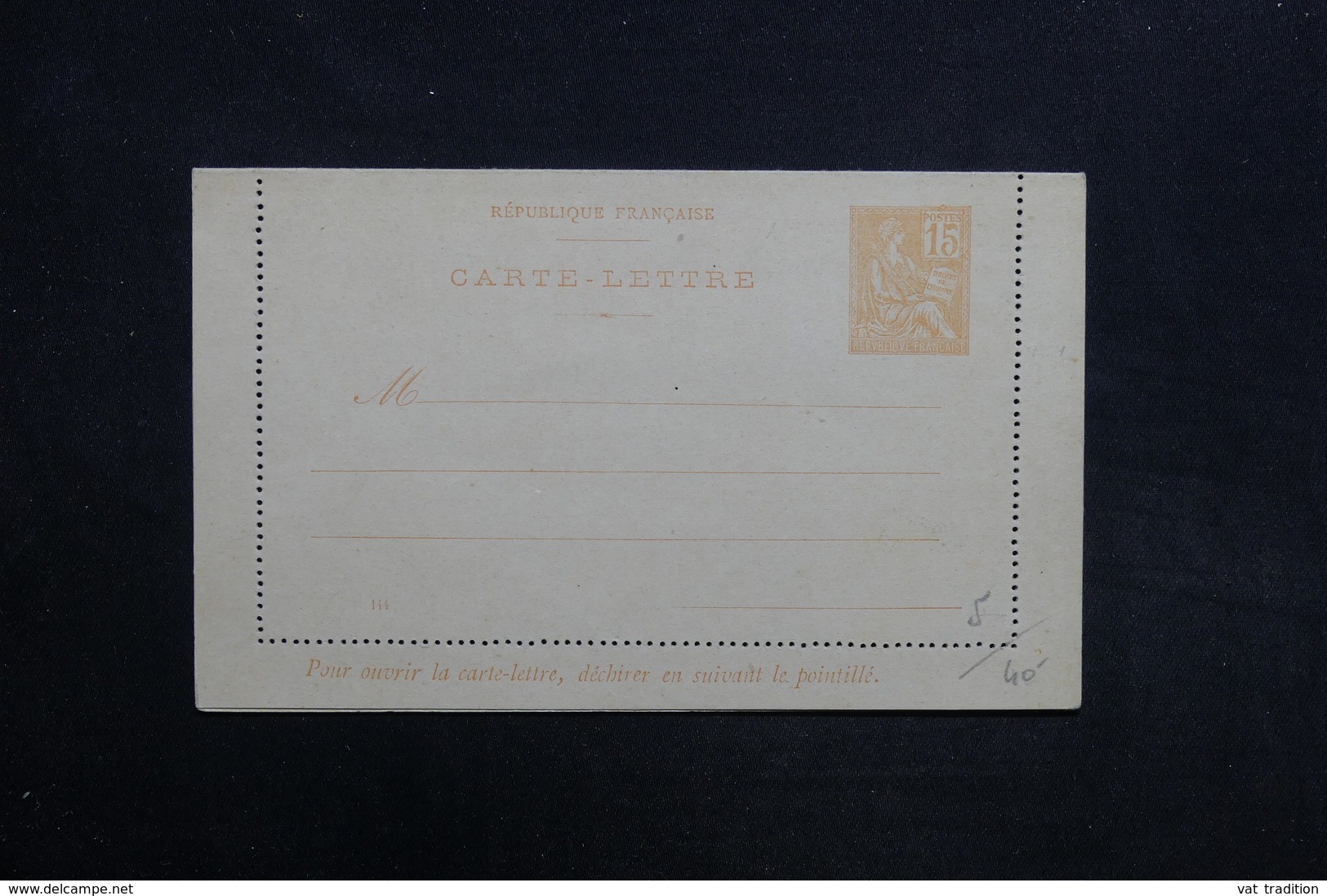 FRANCE - Entier Postal Type Mouchon Non Utilisé  - L 31491 - Letter Cards