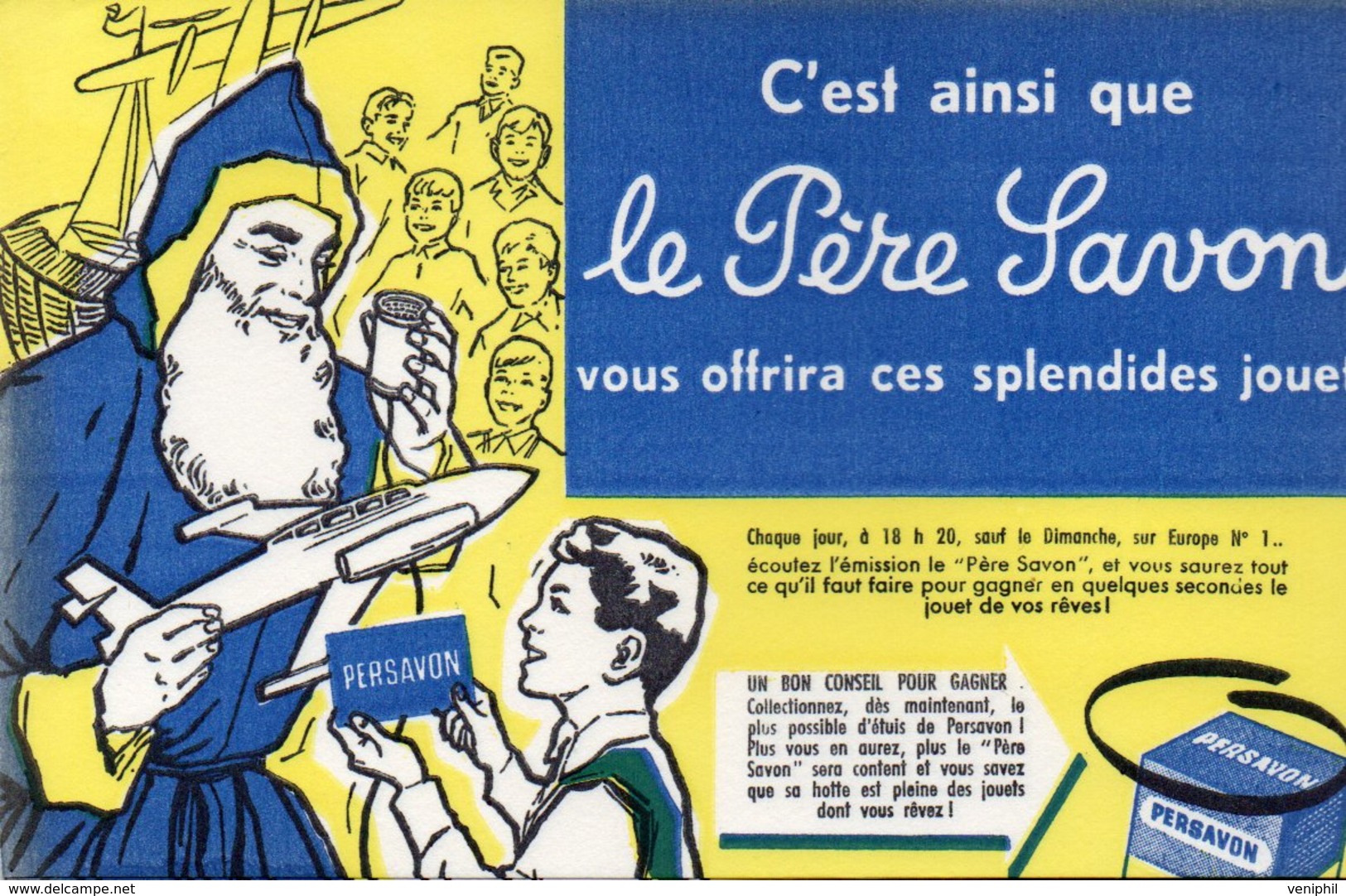 LOT DE 5 BUVARDS ILLUSTRES PUBLICITAIRE : LE PERE SAVON - - Parfum & Cosmetica