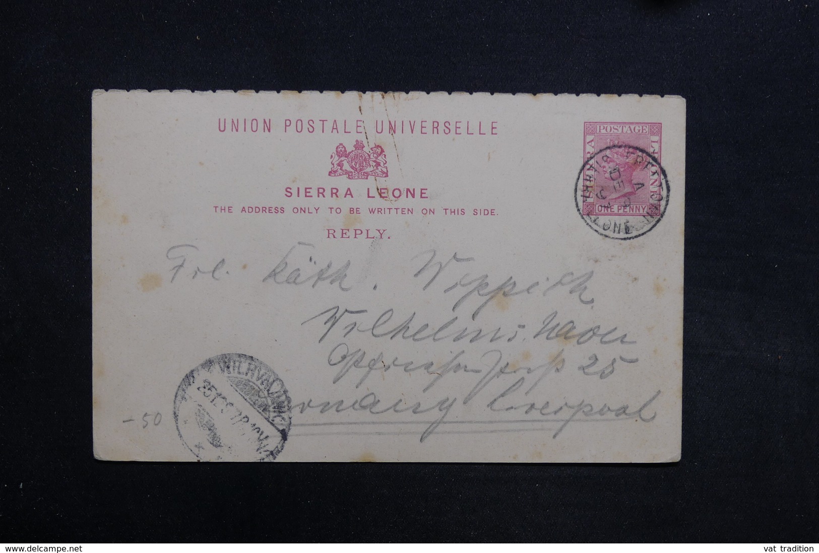 SIERRA LEONE - Entier Postal De Freetown Pour L 'Allemagne En 1897 - L 31497 - Sierra Leone (...-1960)
