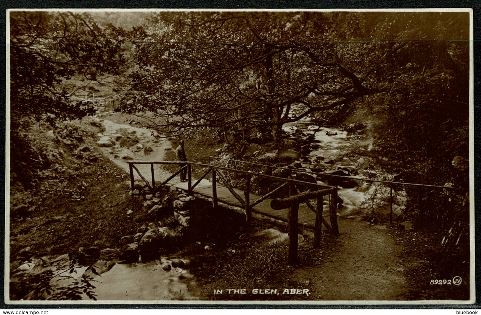 Ref 1300 - 1928 Real Photo Postcard - In The Glen Aber Llanfairfechan Caernarvonshire Wales - Caernarvonshire