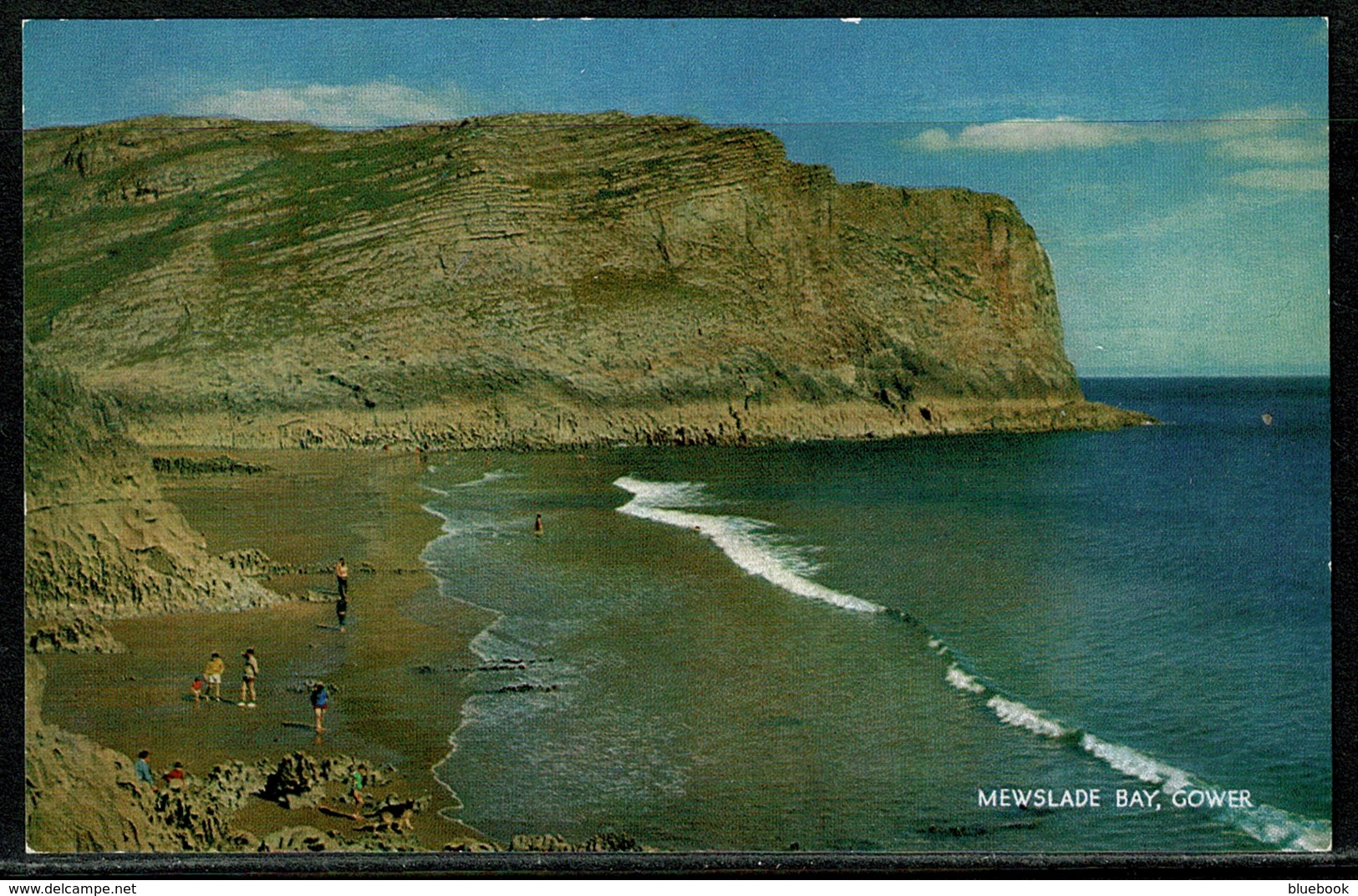 Ref 1300 - 1974 J. Salmon Postcard - Mewslade Bay Gower - Glamorgan Wales - Glamorgan