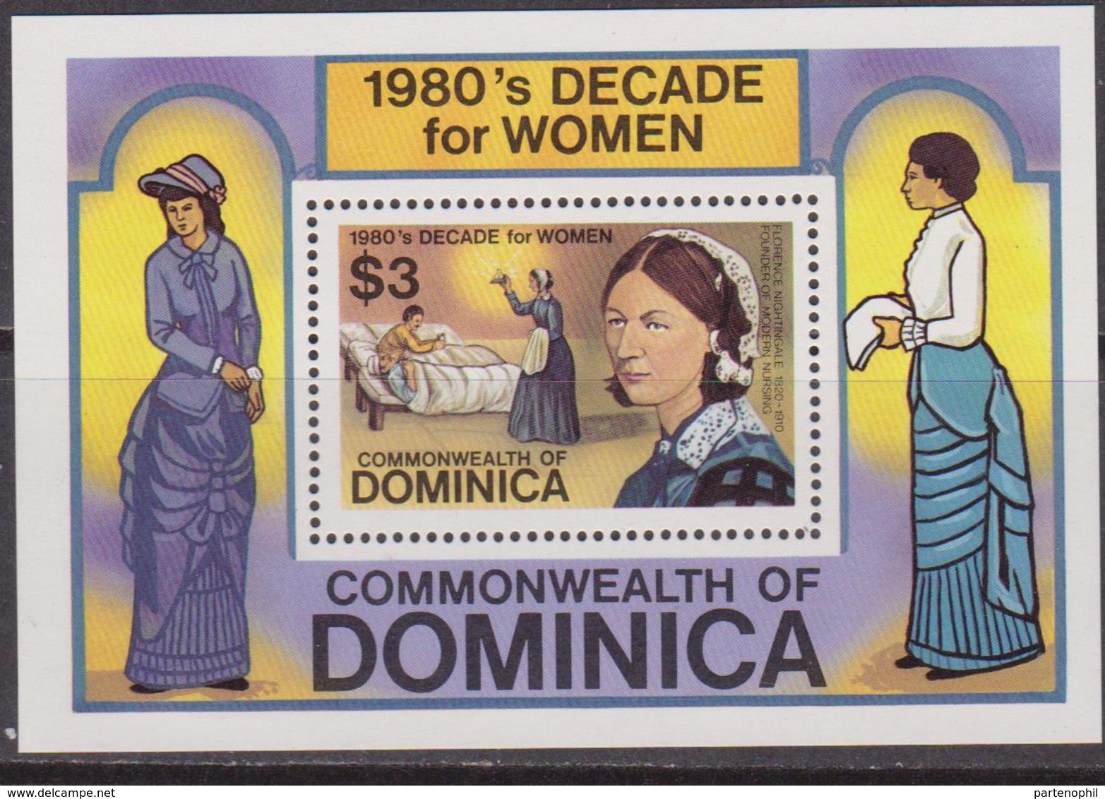 Dominica 1982 Women Costumes Set MNH - Costumi