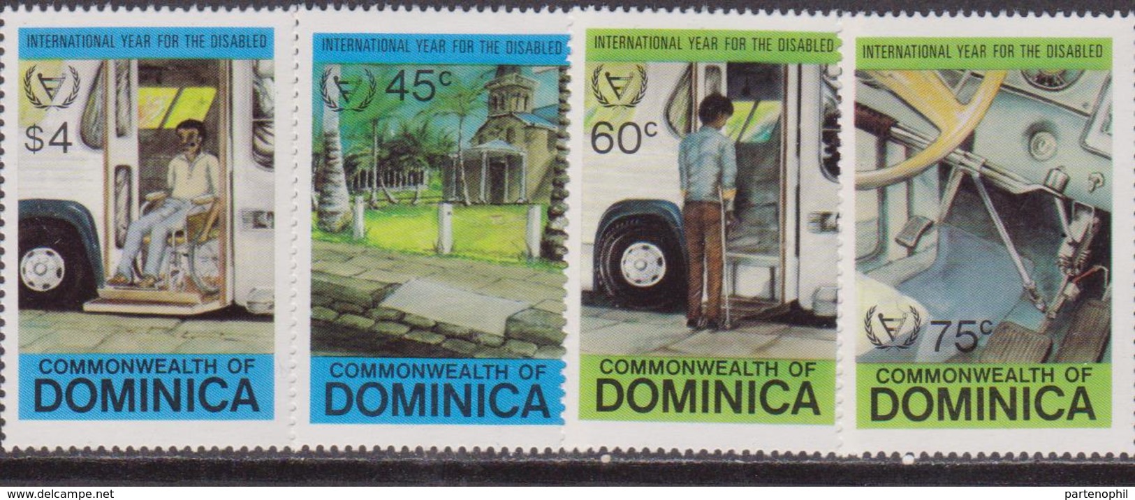 Dominica 1982 Medicine Health Disabled Set MNH - Handicaps