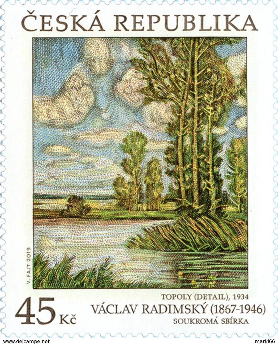 Czech Republic - 2019 - Art On Stamps - Václav Radimský - Mint Stamp - Unused Stamps