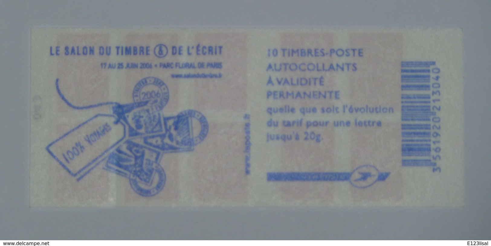 3744-C 9 Avec Numéro De Liasse  Carnet 10 Timbres Marianne De LAMOUCHE - Otros & Sin Clasificación