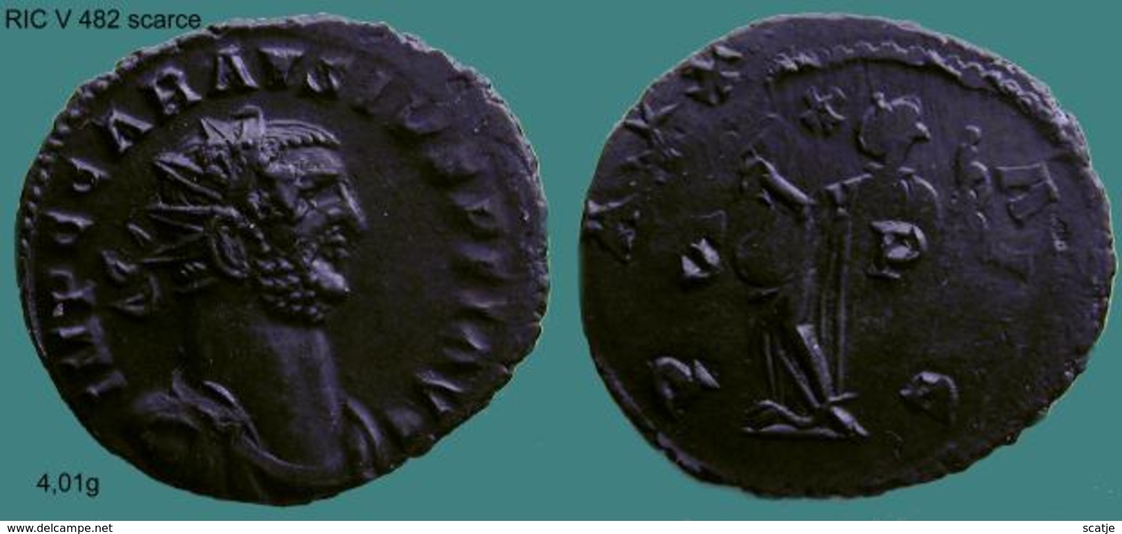 CARAUSIUS  ( 287 - 293) AD  -  AE   4,01 Gr  -  25 Mm  -  Camalodinum - Colchester -  V.Z. SUPER! - A.Z. Dubbelslag - La Tétrarchie (284 à 307)