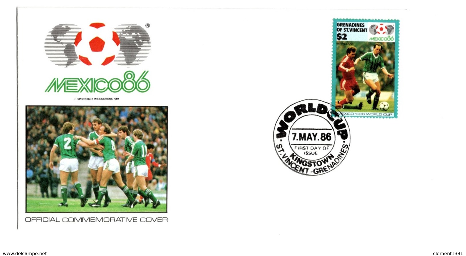 Football Coupe Du Monde World Cup 1986 Mexico FDC Grenadin And St Vincent - 1986 – Mexico