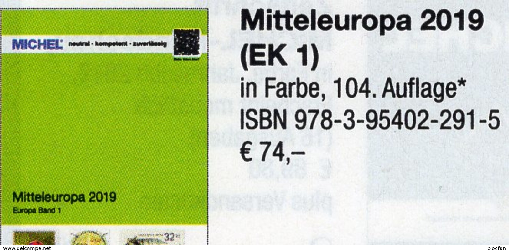 MICHEL Mittel-Europa 2019 Katalog Band 1 Neu 74€ Europe With Austria Schweiz UN Genf Wien CZ CSR Ungarn FL Slowakei - Philatélie