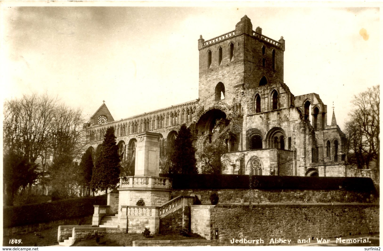 ROXBURGH - JEDBURGH ABBEY AND WAR MEMORIAL RP  Rox23 - Roxburghshire