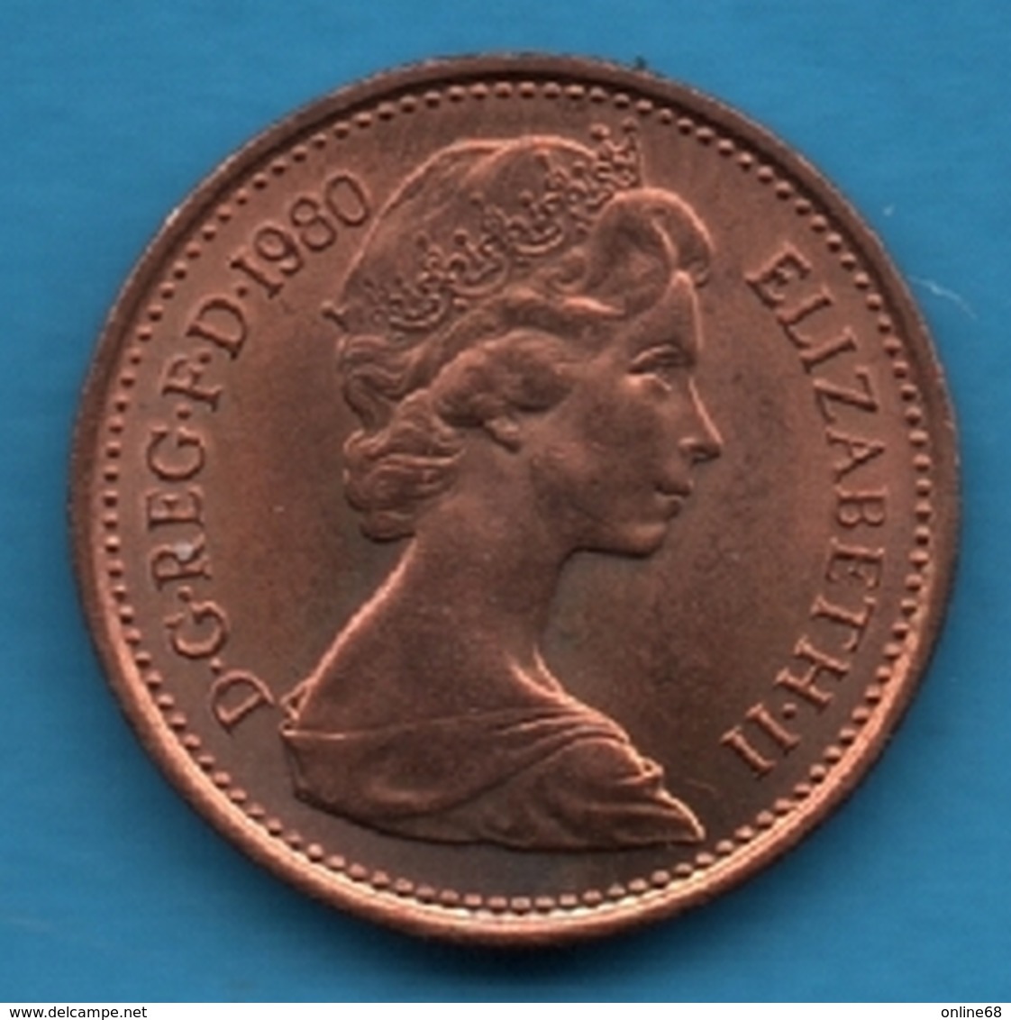 UK 1/2 NEW PENNY 1980 KM# 914 - 1/2 Penny & 1/2 New Penny