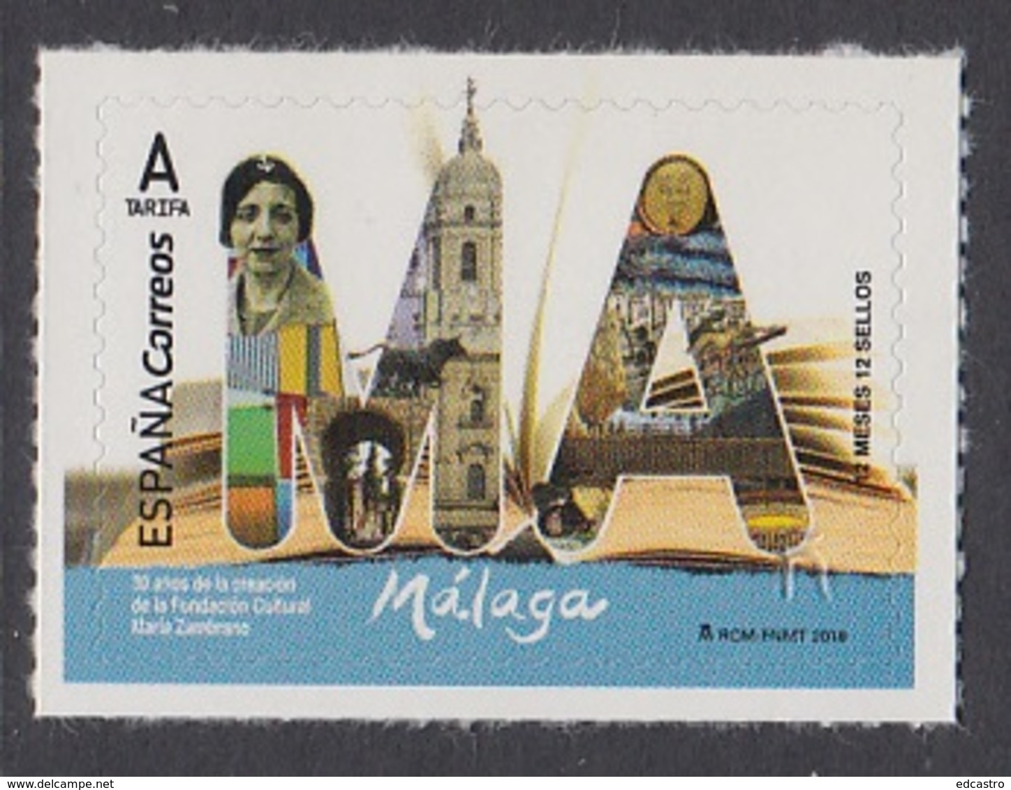 3.- SPAIN 2018 12 MONTHS 12 STAMPS - MALAGA - Nuevos