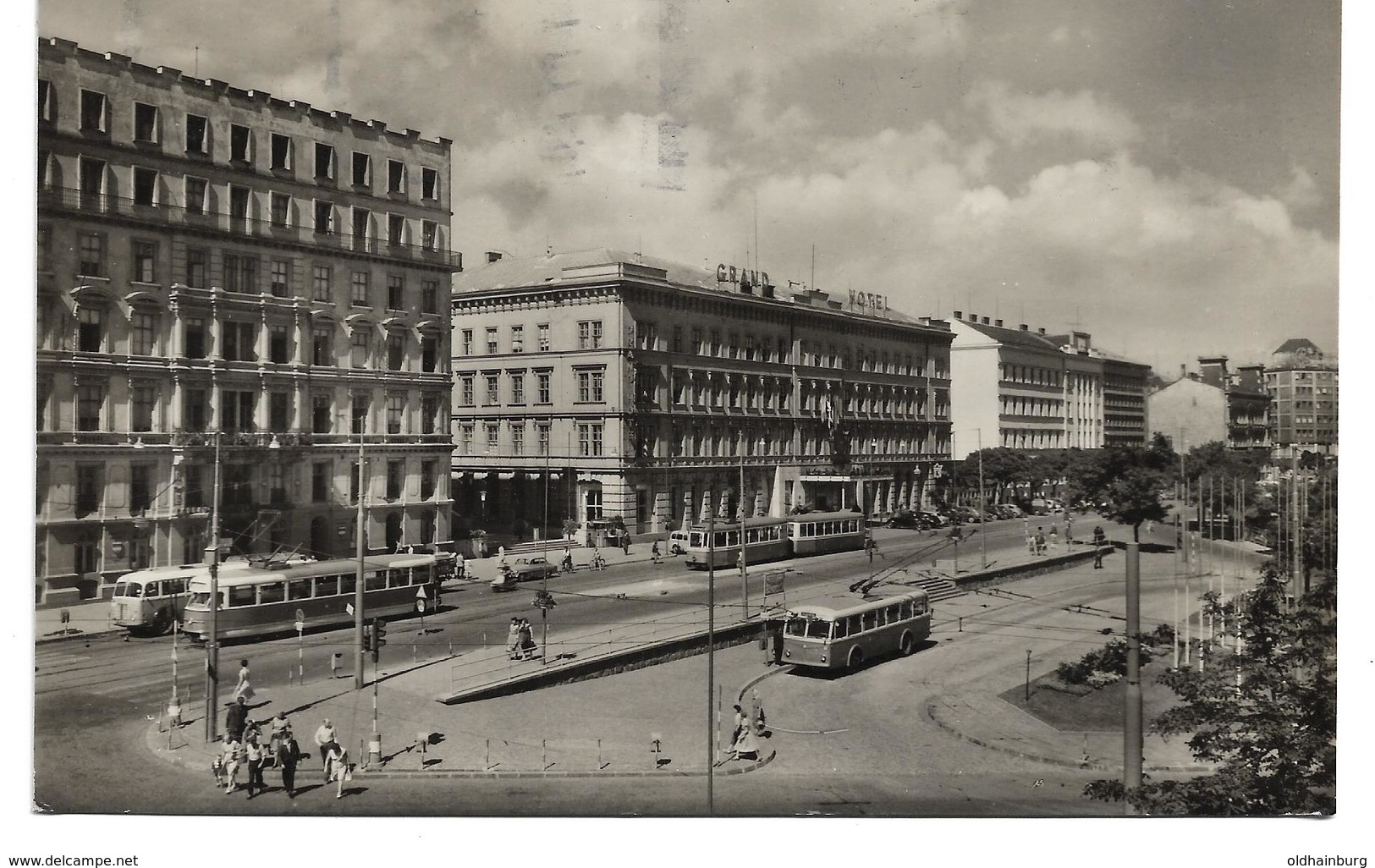 3080v: AK Straßenbahn Und Autobusse In Brünn, 1. Mai- Straße, Gelaufen 1962 Nach Wien - Buses & Coaches