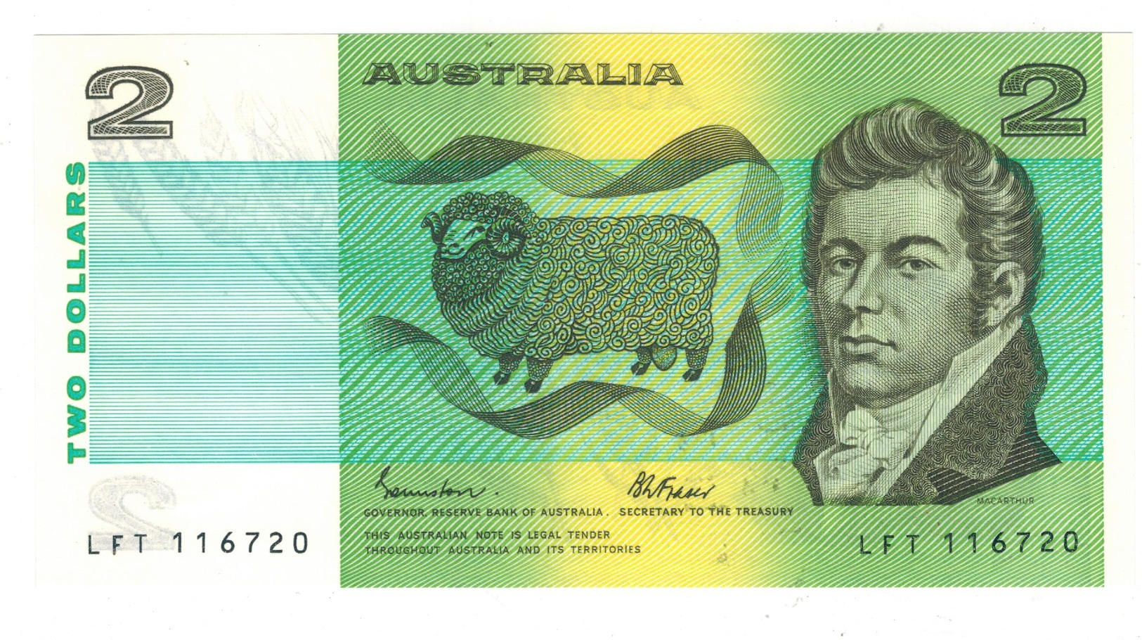 Australia, 2 Dollars , AUNC/UNC. - 1974-94 Australia Reserve Bank (paper Notes)