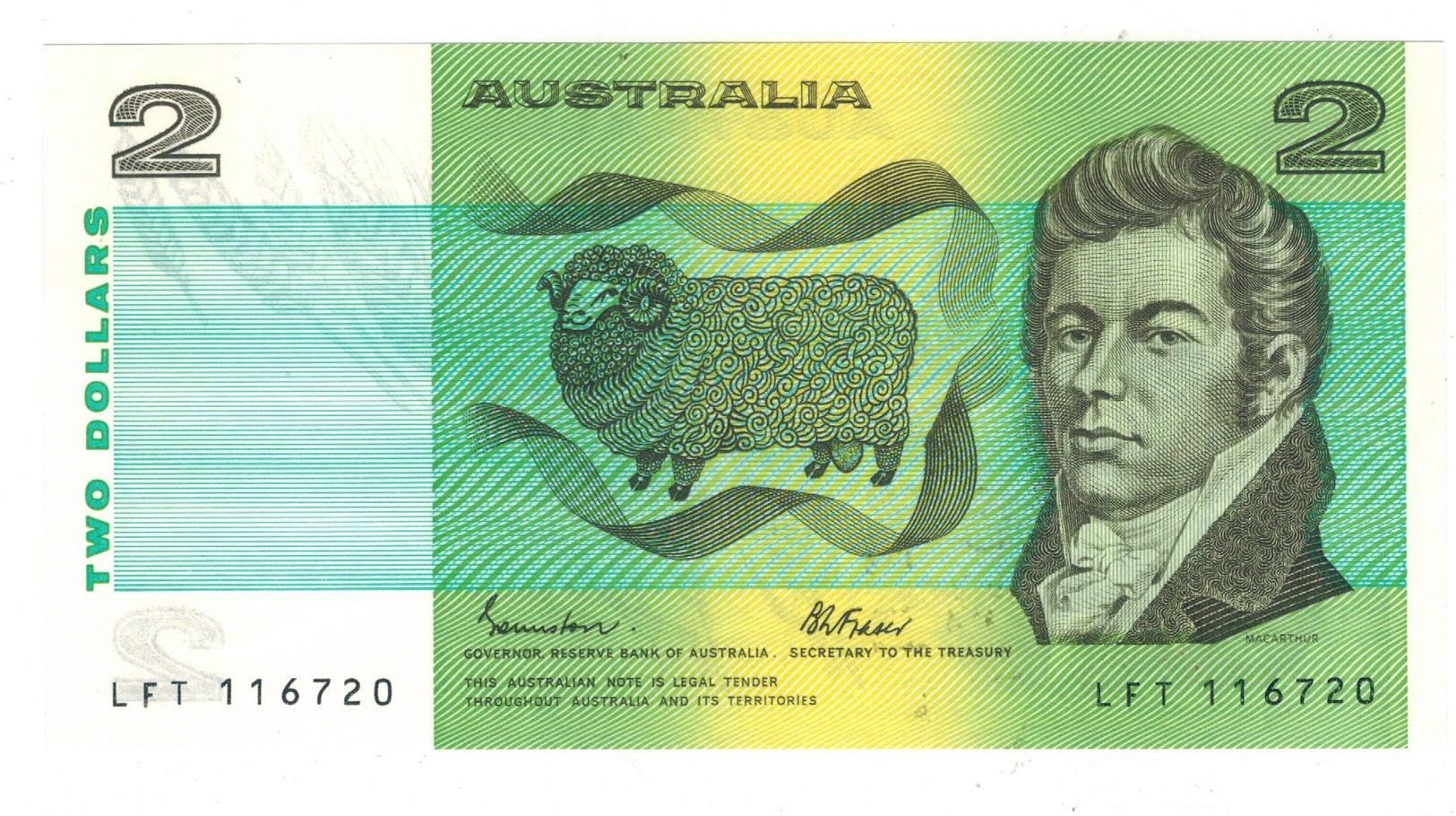 Australia, 2 Dollars , AUNC/UNC. - 1974-94 Australia Reserve Bank (Banknoten Aus Papier)