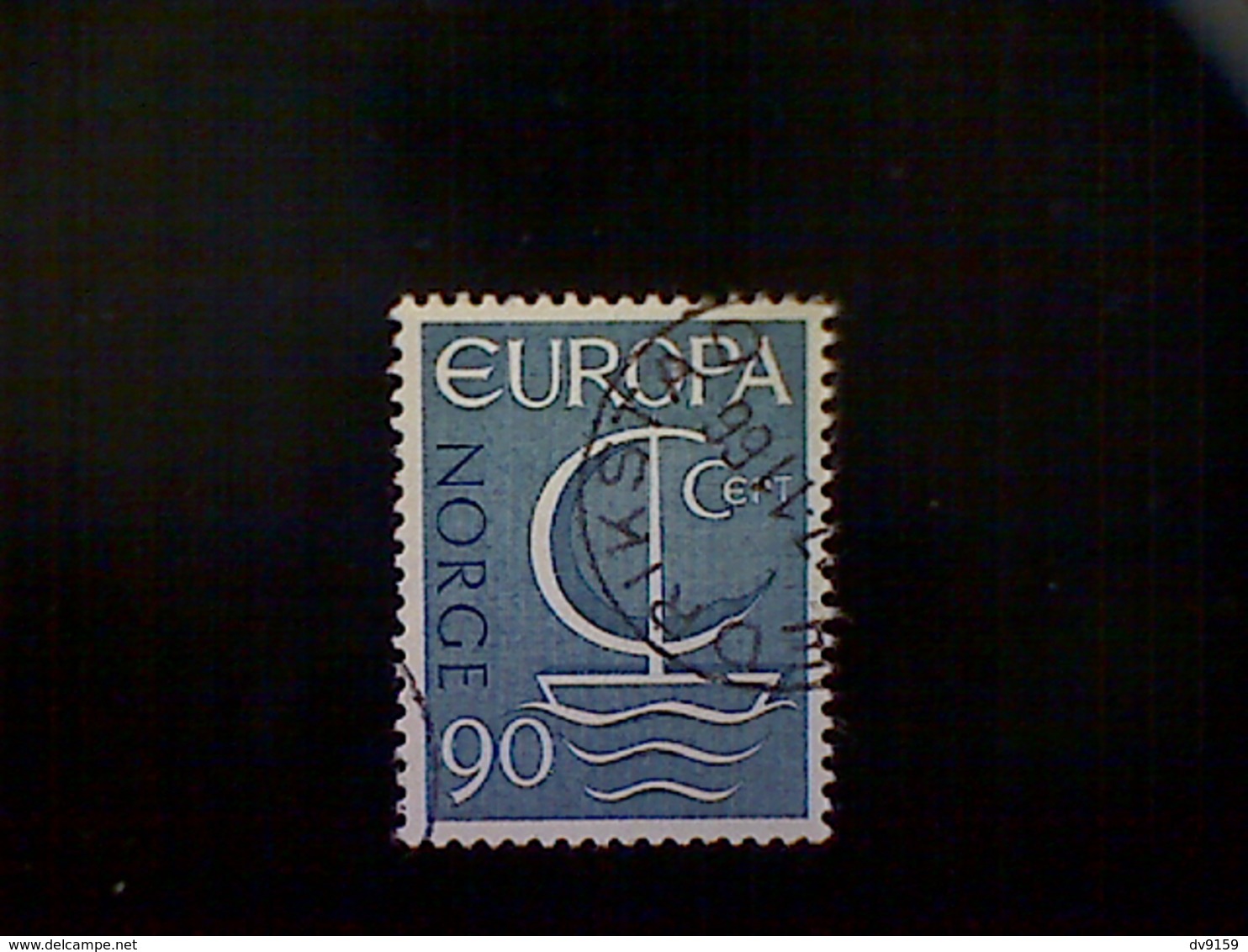 Norway (Norge), Scott #497, Used (o), 1966, Europa Common Design Series, Sailboat, 90ø, Blue Gray - Used Stamps