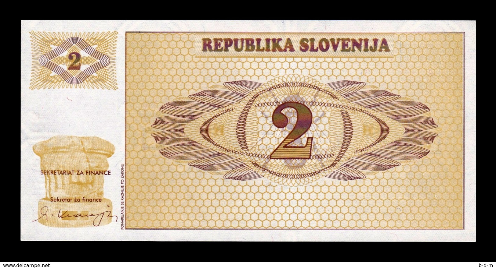 Eslovenia Slovenia Lot Bundle 10 Banknotes 2 Tolar 1990 Pick 2 SC UNC - Slovenia