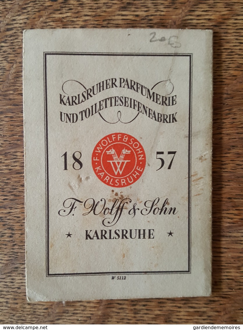 1934 Petit Calendrier Art Déco - F. Wolff & Sohn à Karlsruhe - Karlsruher Parfumerie Und Toilettes Eifenfabrik - Petit Format : 1921-40