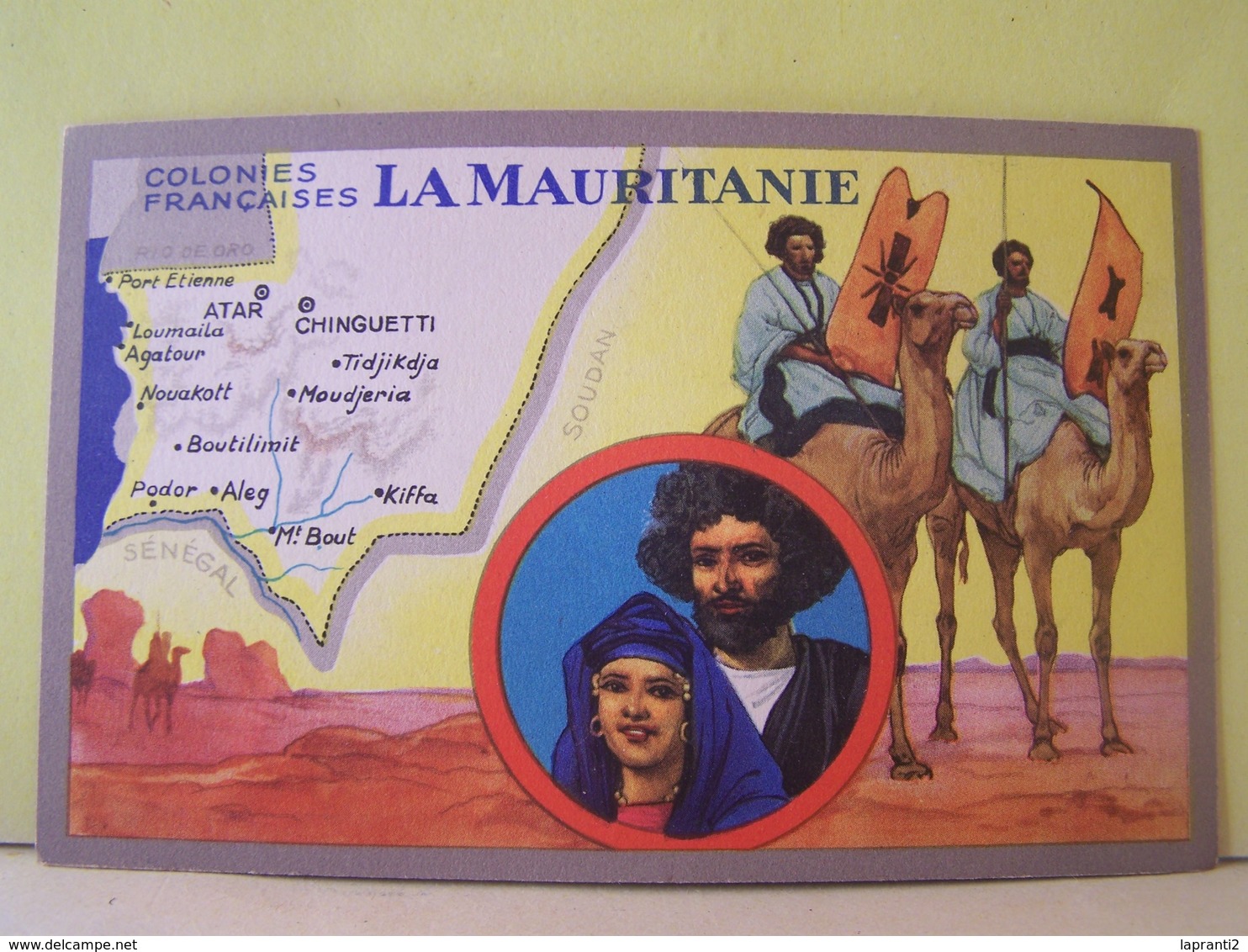 LA MAURITANIE. CARTE GEOGRAPHIQUE. - Mauritania