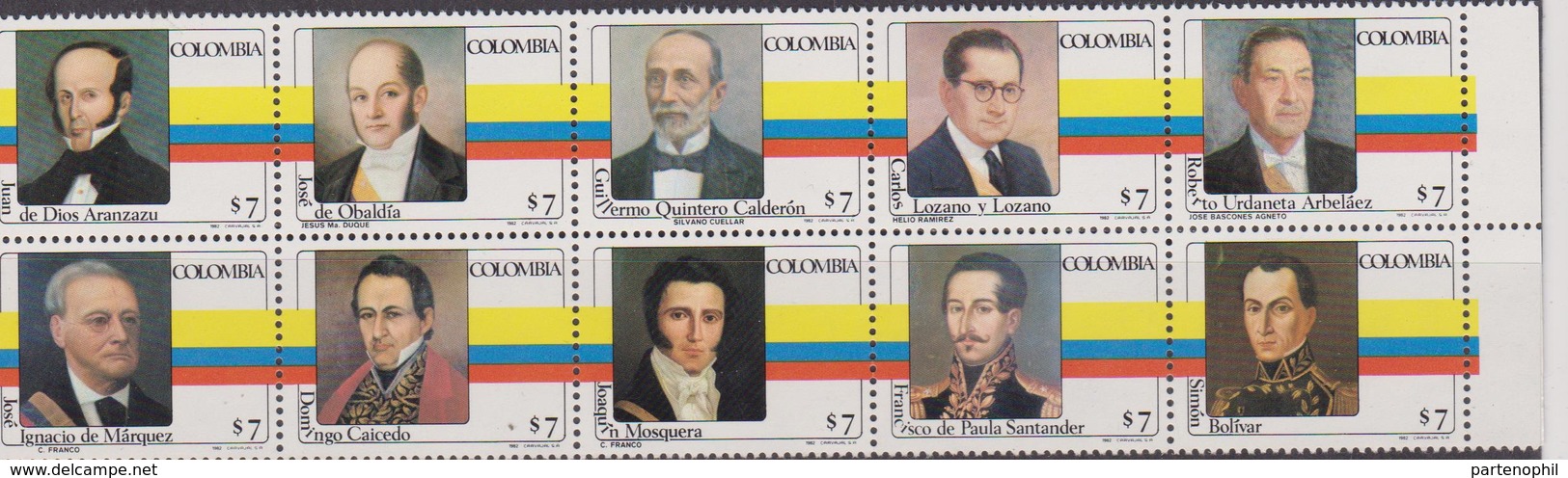 Colombia Personalità Set MNH - Altri & Non Classificati