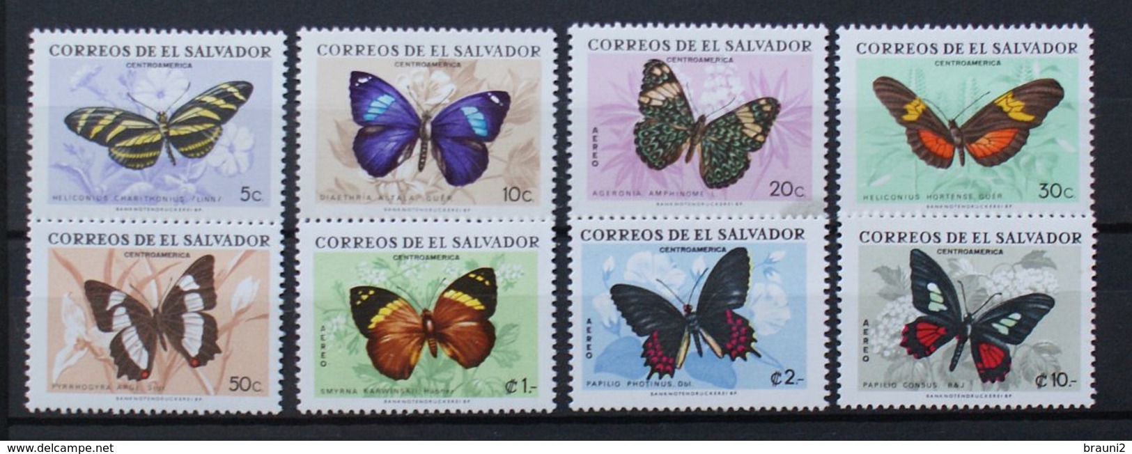 Butterflies Papillons Schmetterlinge El Salvador 1969 / ** MNH - Butterflies