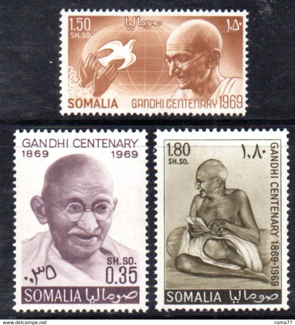XP4065 - SOMALIA 1969 ,  Serie Yvert N. 110/112  *** MNH  Ghandi - Somalia (1960-...)