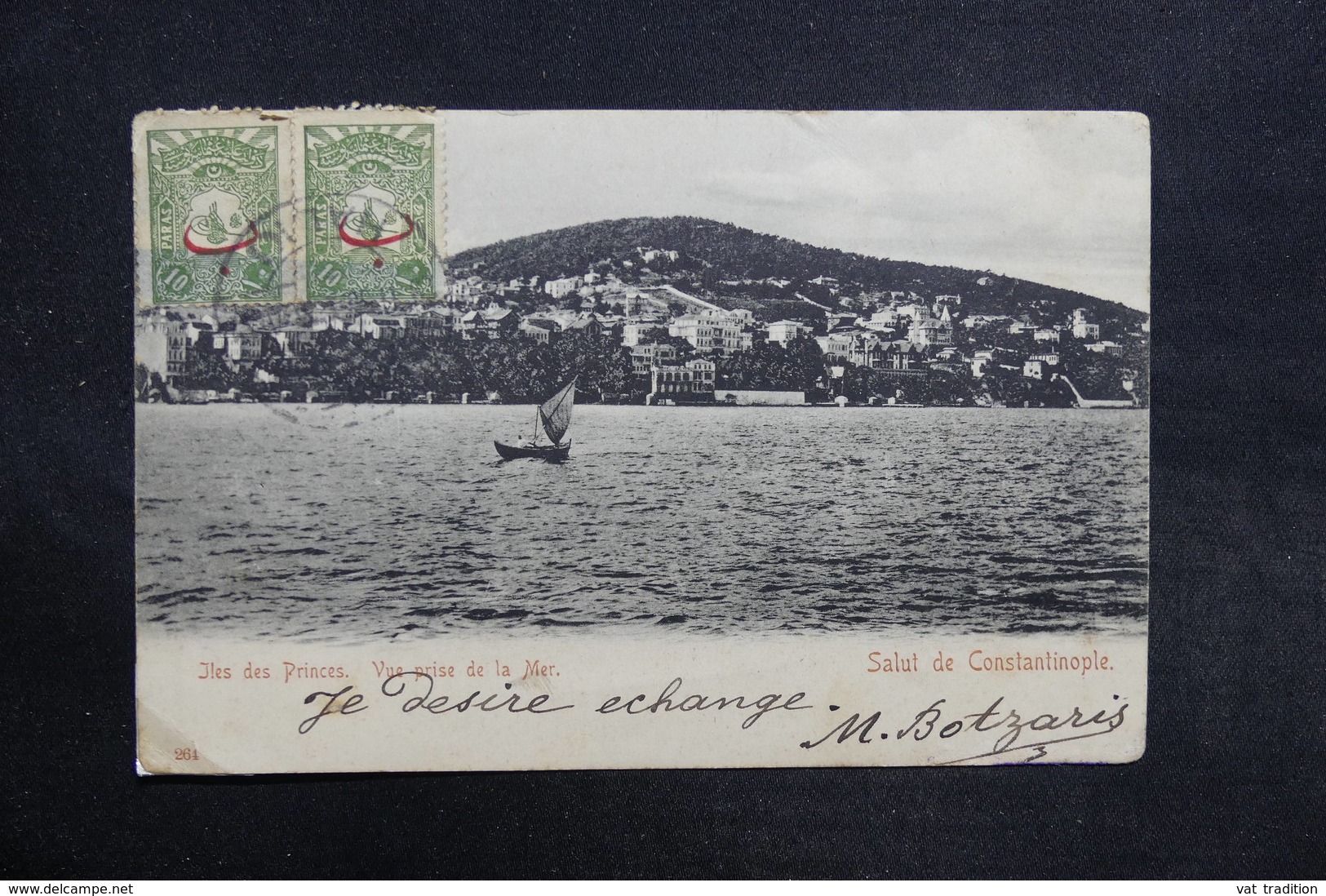 TURQUIE - Affranchissement  Sur Carte Postale De Constantinople Pour La France - L 31551 - Cartas & Documentos