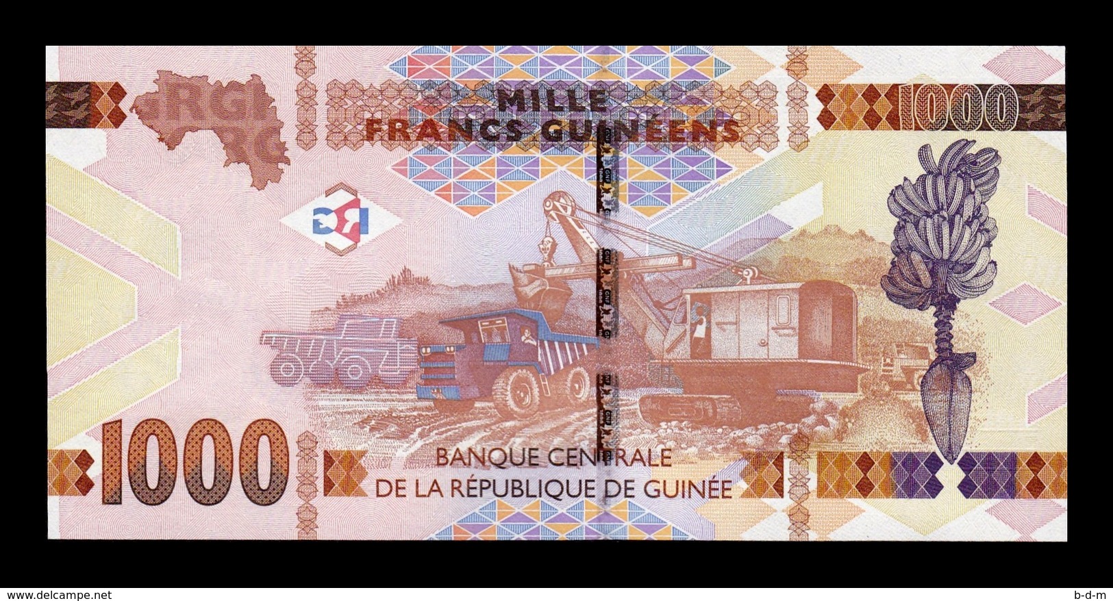 Guinea Lot Bundle 10 Banknotes 1000 Francs 2015 Pick 48 SC UNC - Guinée
