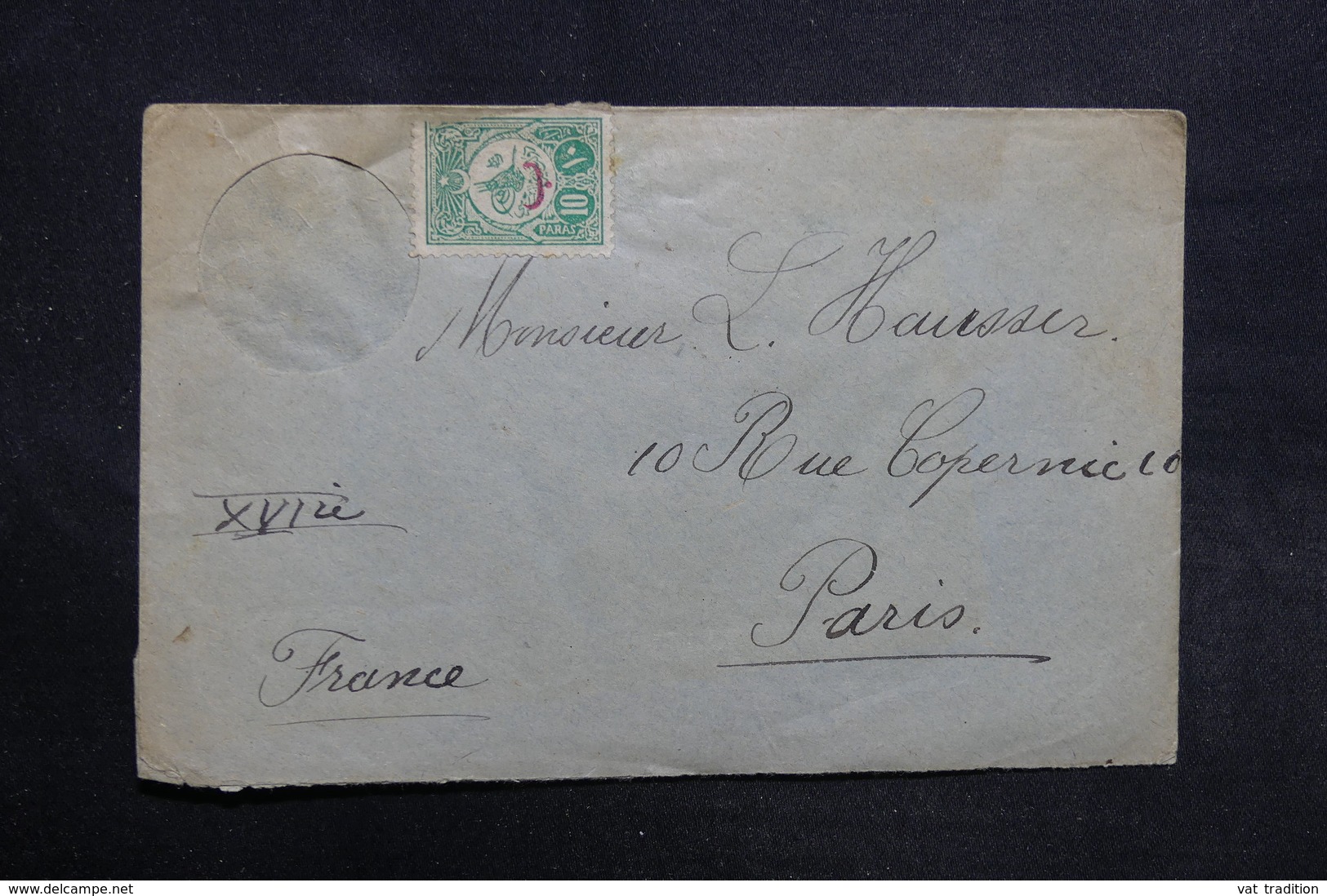 TURQUIE - Enveloppe De Smyrne Pour La France - L 31556 - Cartas & Documentos