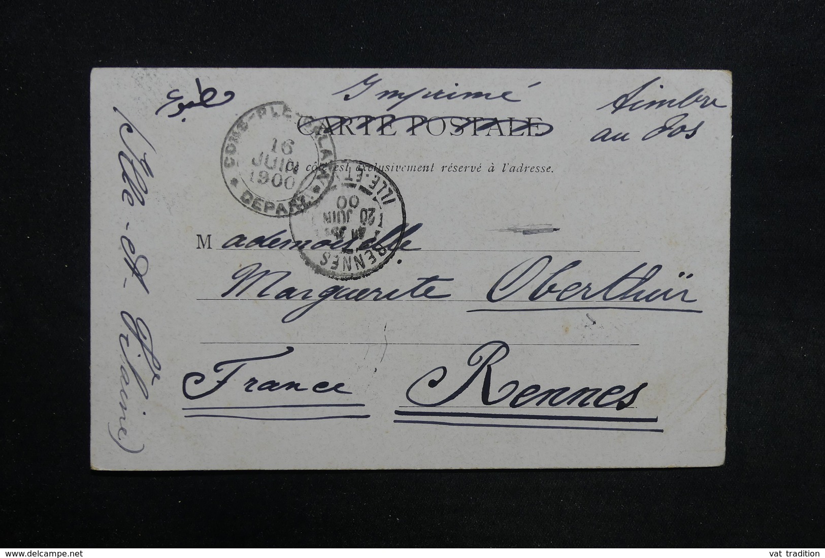 TURQUIE - Affranchissement  Plaisant Sur Carte Postale De Prinkipo Pour La France En 1900 - L 31569 - Cartas & Documentos