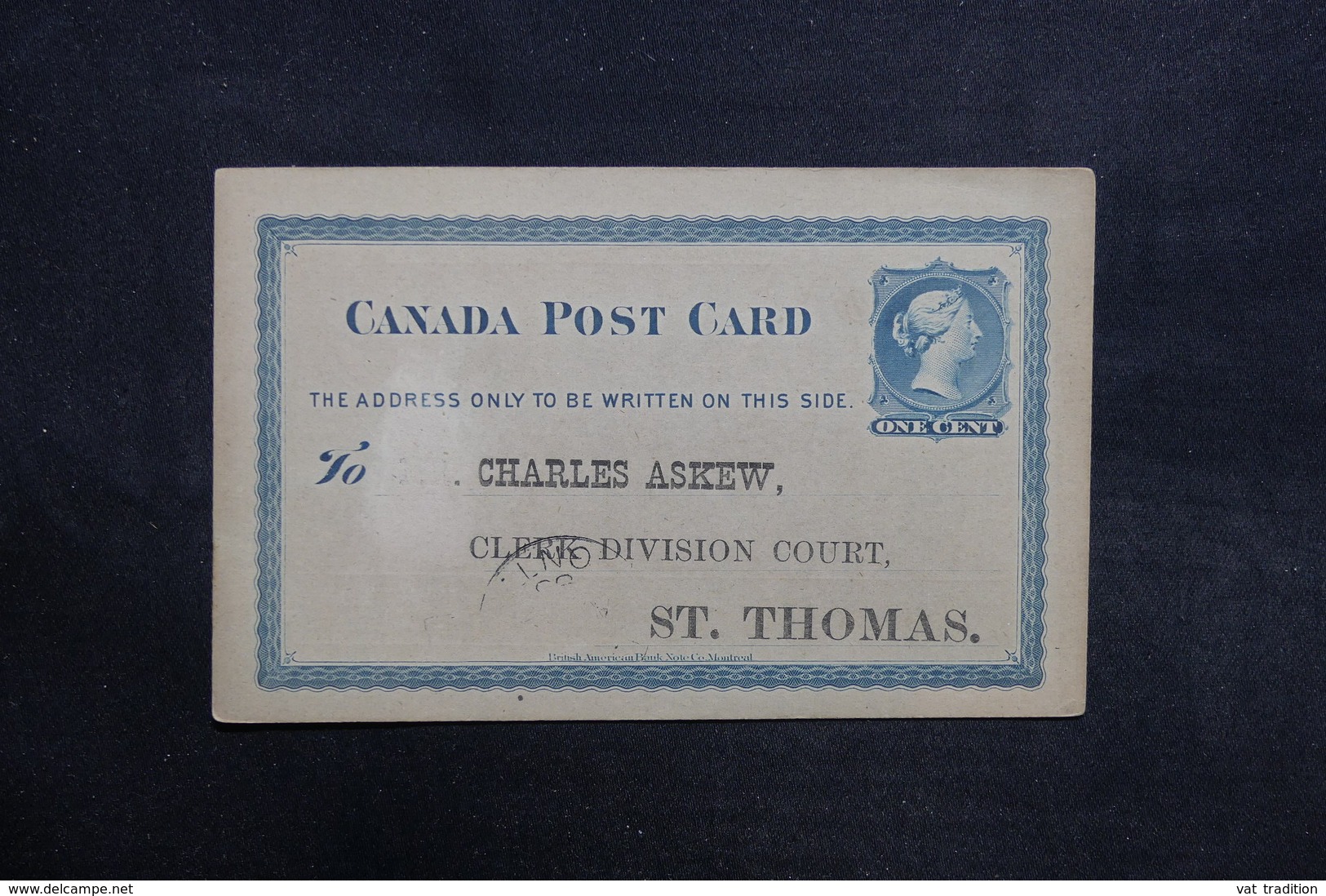 CANADA - Entier Postal Commerciale De St Thomas En 1883 - L 31576 - 1860-1899 Reign Of Victoria