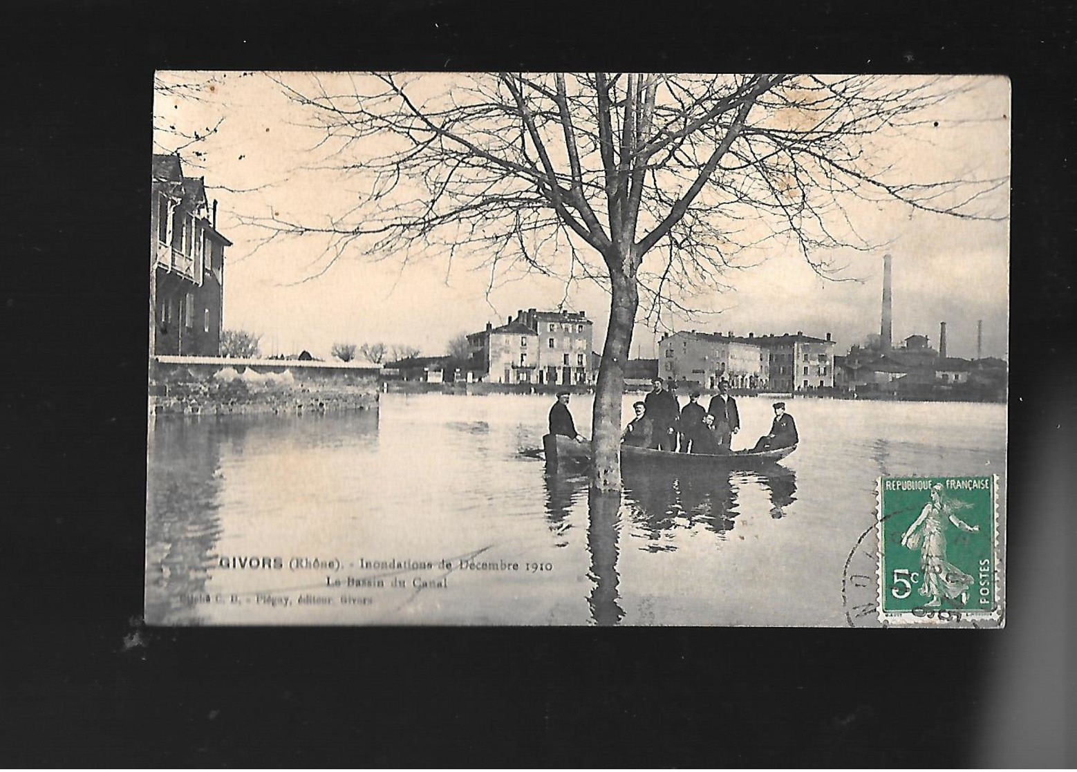 C.P.A. DES INONDATIONS DE DECEMBRE 1910 A GIVORS 69. - Givors