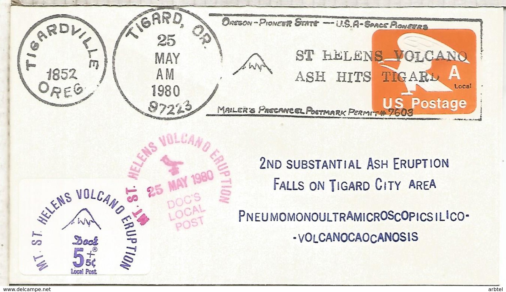 ESTADOS UNIDOS USA 1980 VOLCAN SANTA HELENA VOLCANO GEOLOGIA - Volcanes