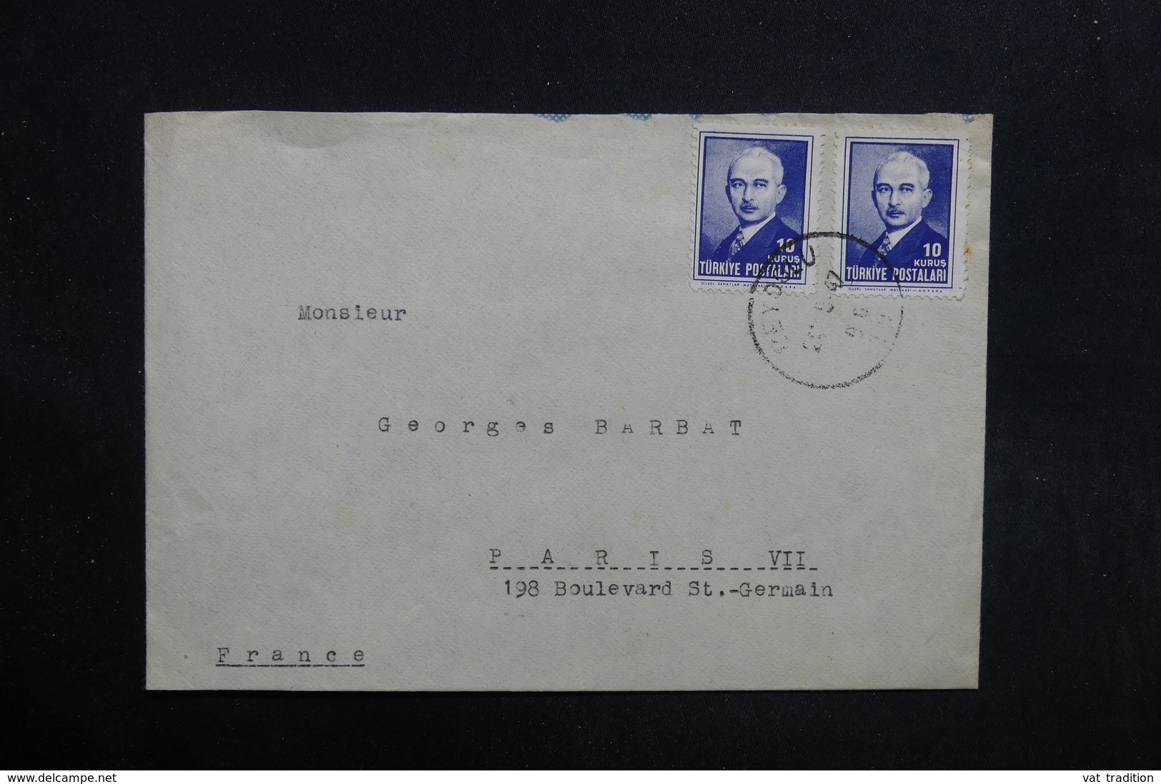 TURQUIE - Enveloppe De Istanbul  Pour Paris En 1947 -  L 31585 - Briefe U. Dokumente