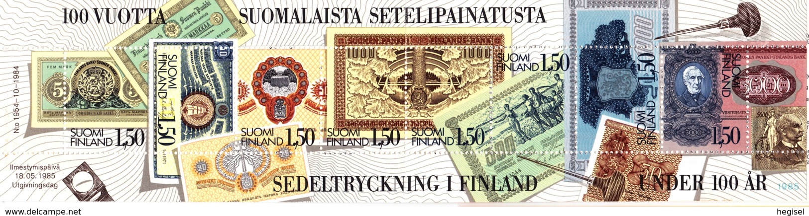 1985, Suomi, Markenheftchen Geld - Gezamelijke Uitgaven