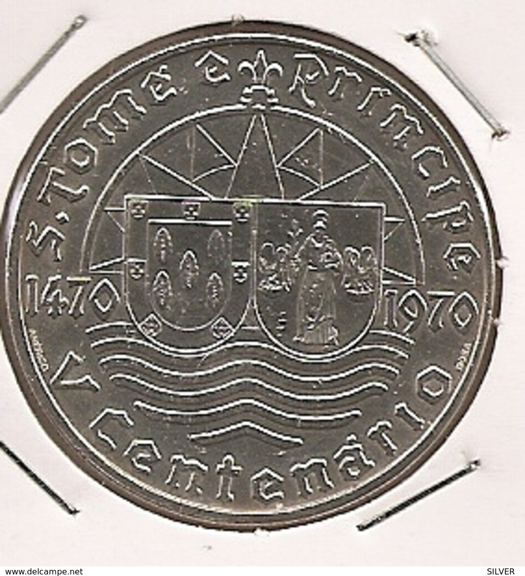 SAO TOME PRINCIPE SAINT THOMAS AND PRINCE 50$ ESCUDOS 1970 SILVER 18.0000 G., 0.6500 RARE - Sao Tome And Principe