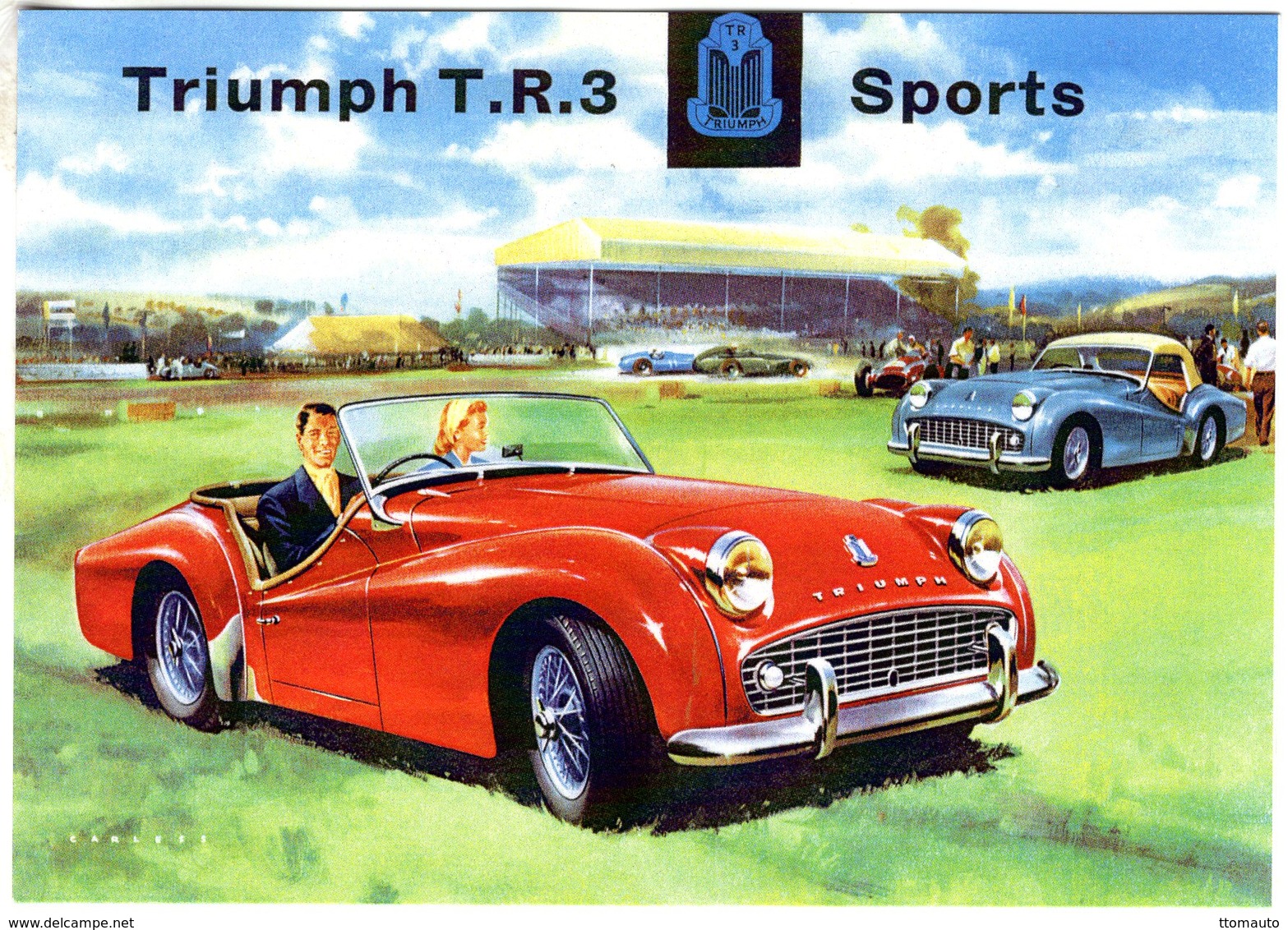 Triumph TR3 Sports  -  Publicité D'epoque 1956  -  Carte Postale Modern - Voitures De Tourisme