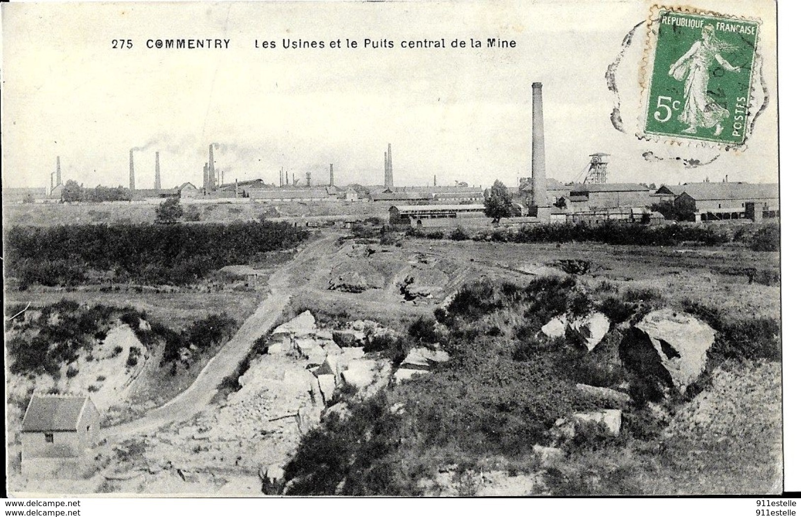 03  COMMENTRY -  LES USINES ET LE PUITS CENTRAL  DE LA MINE - Commentry