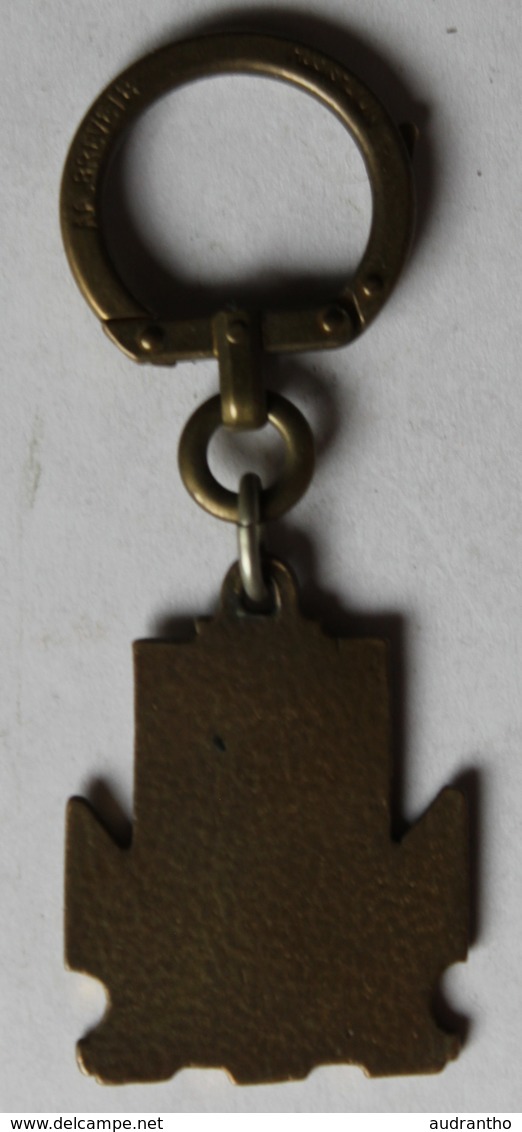 Rare Ancien Porte Clefs émaillé Hôpital Militaire Maritime De Brest HMB Augis Blason Hermines Bretagne - Other & Unclassified