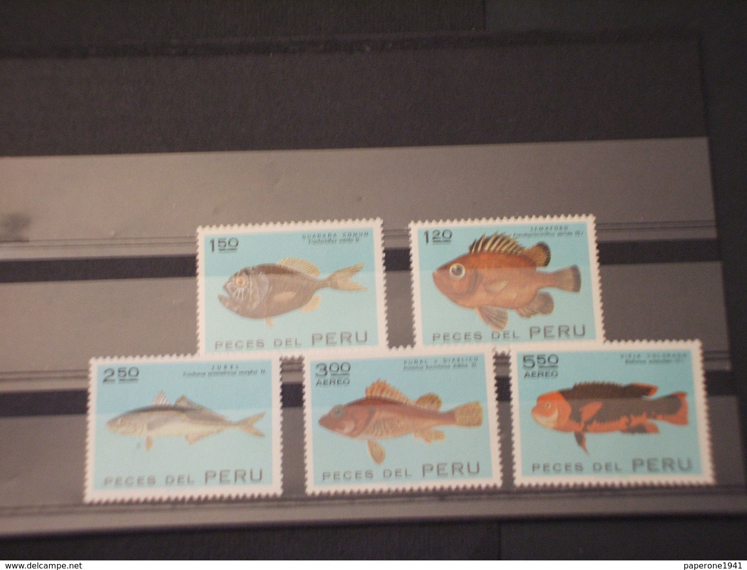 PERU' - 1972 PESCI 5 VALORI - NUOVI(++) - Perù